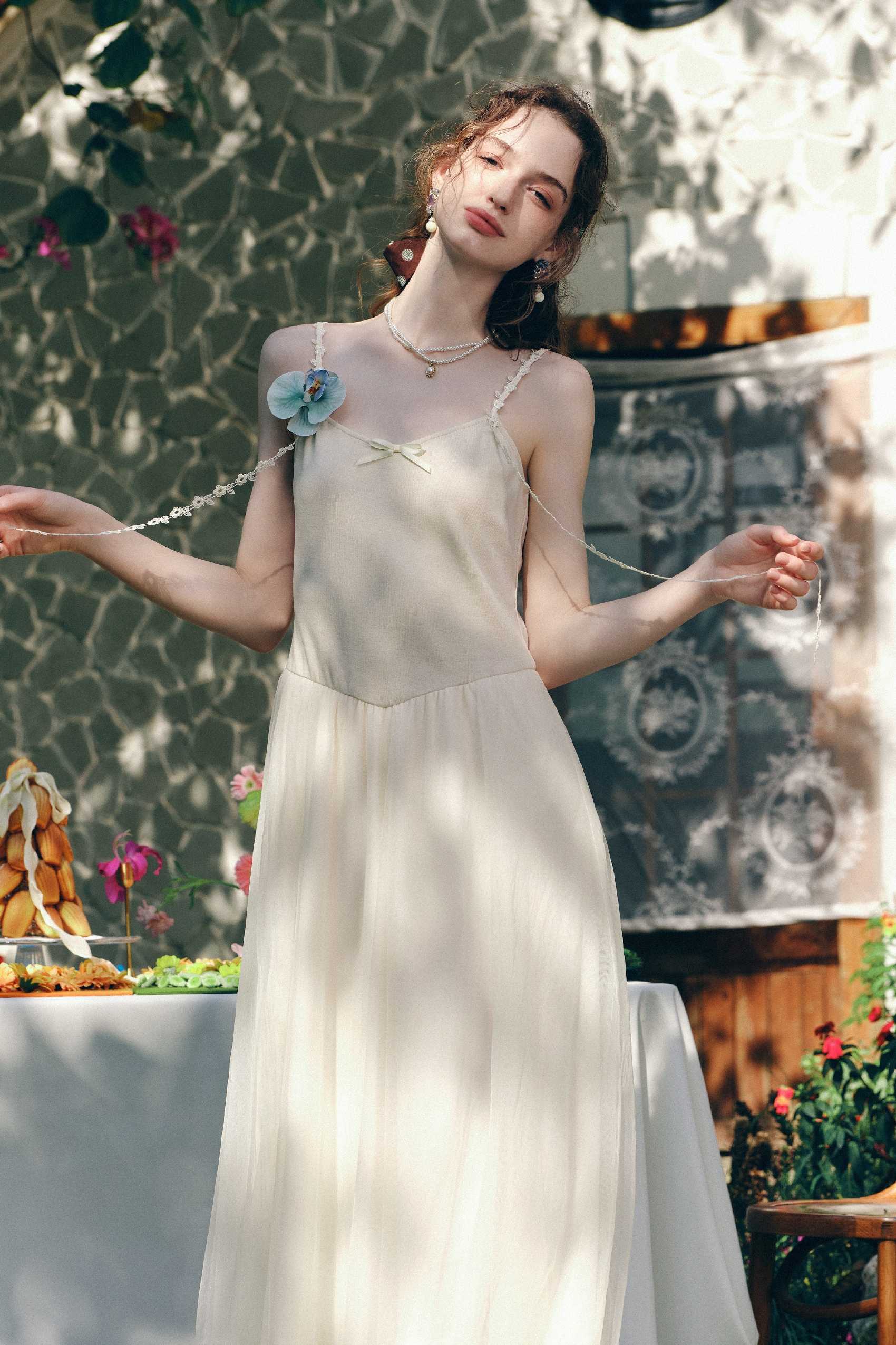 French-Style Spaghetti Strap Dress