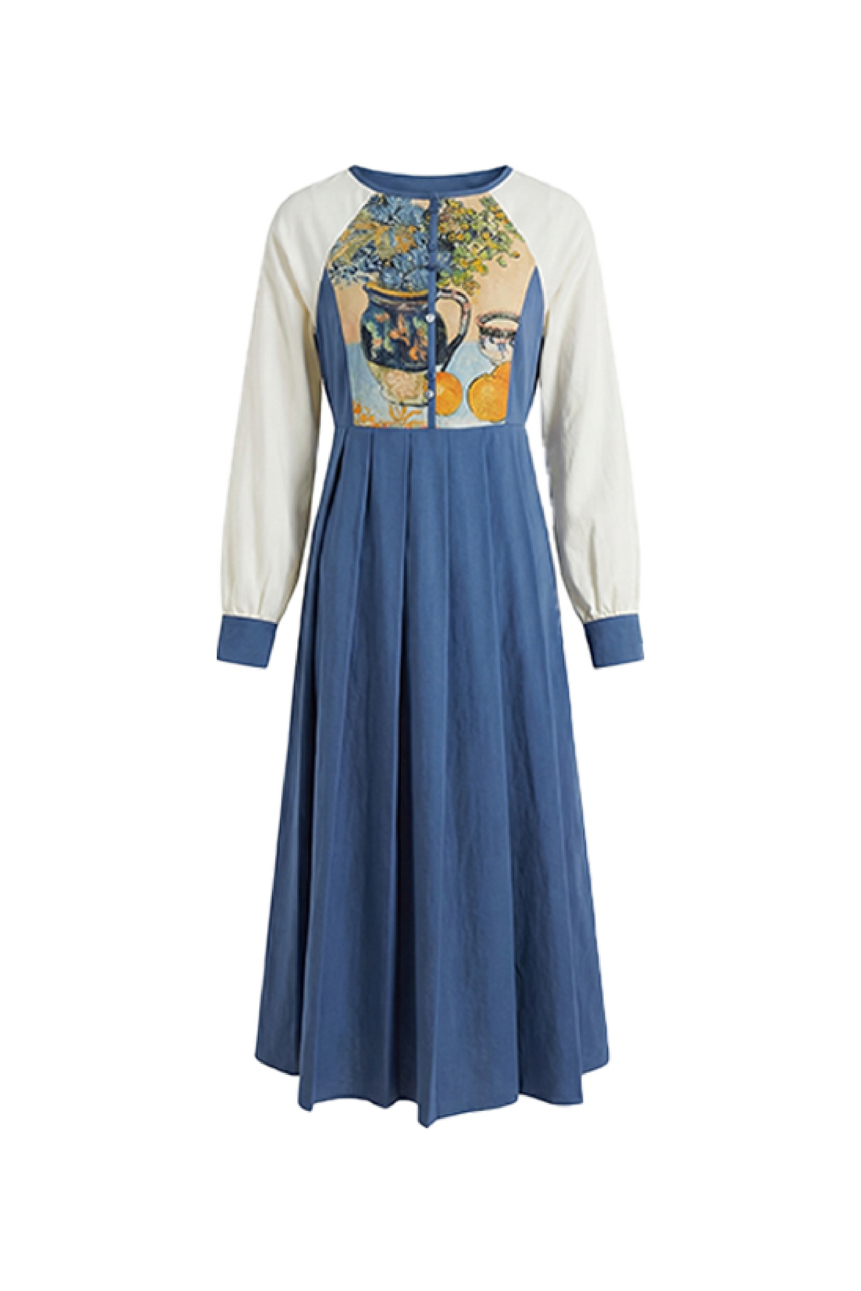 Printed Waist-Cinching Dress