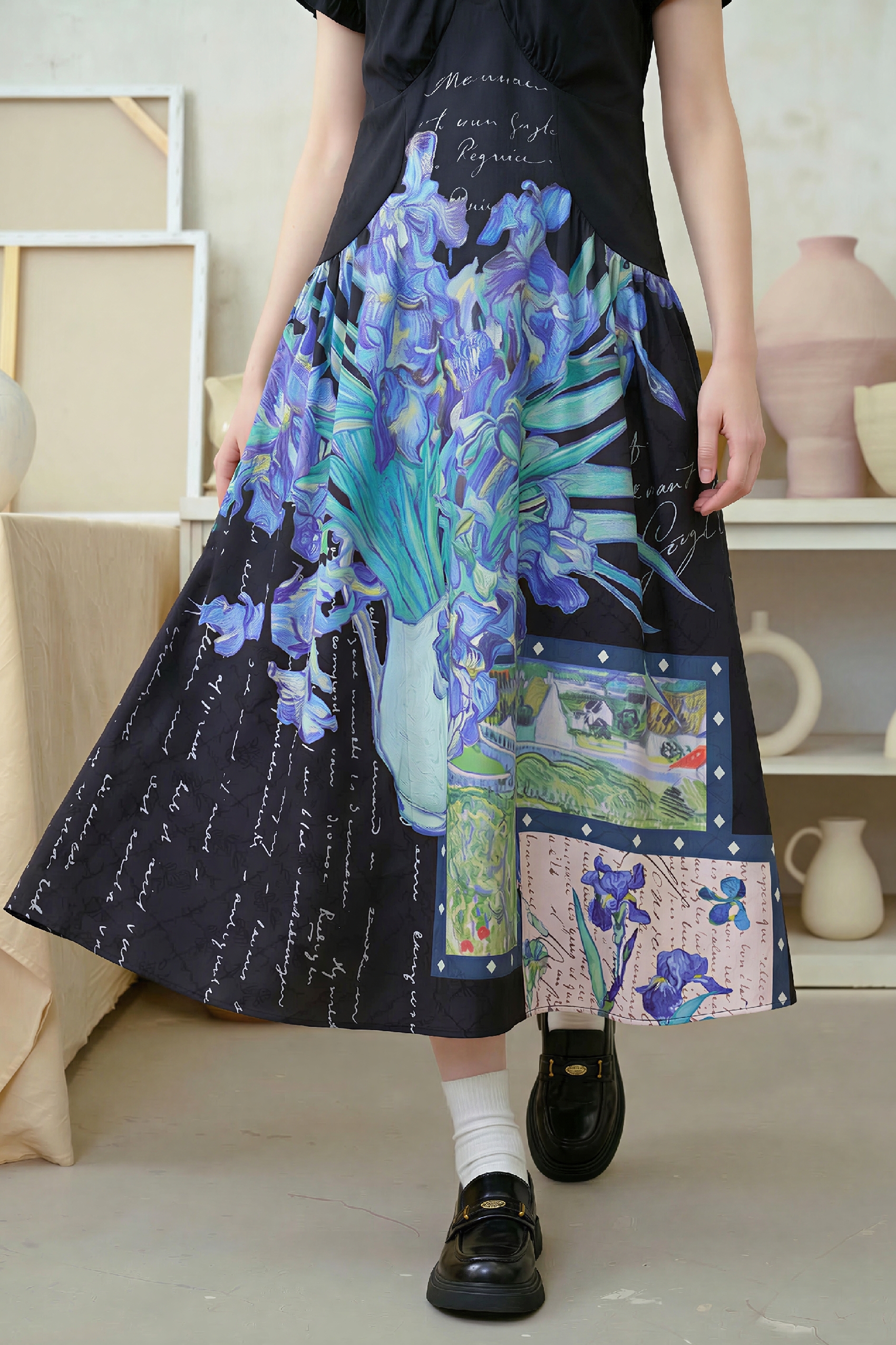 Vintage Floral A-Line Dress