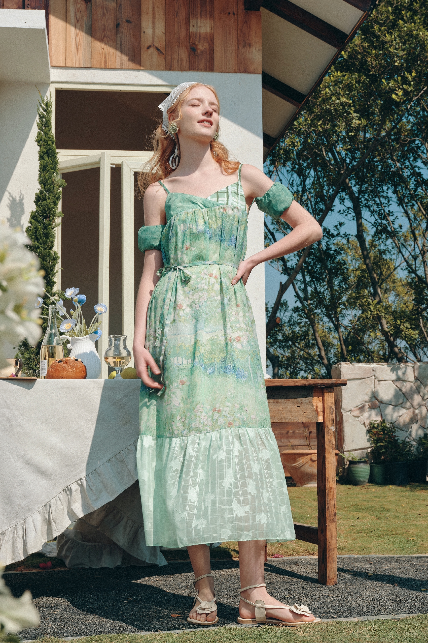 French-Style Spaghetti Strap Dress