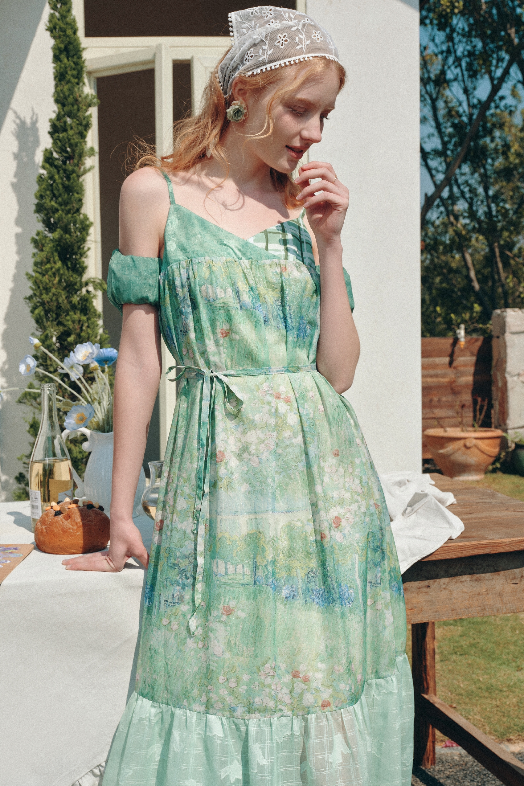 French-Style Spaghetti Strap Dress