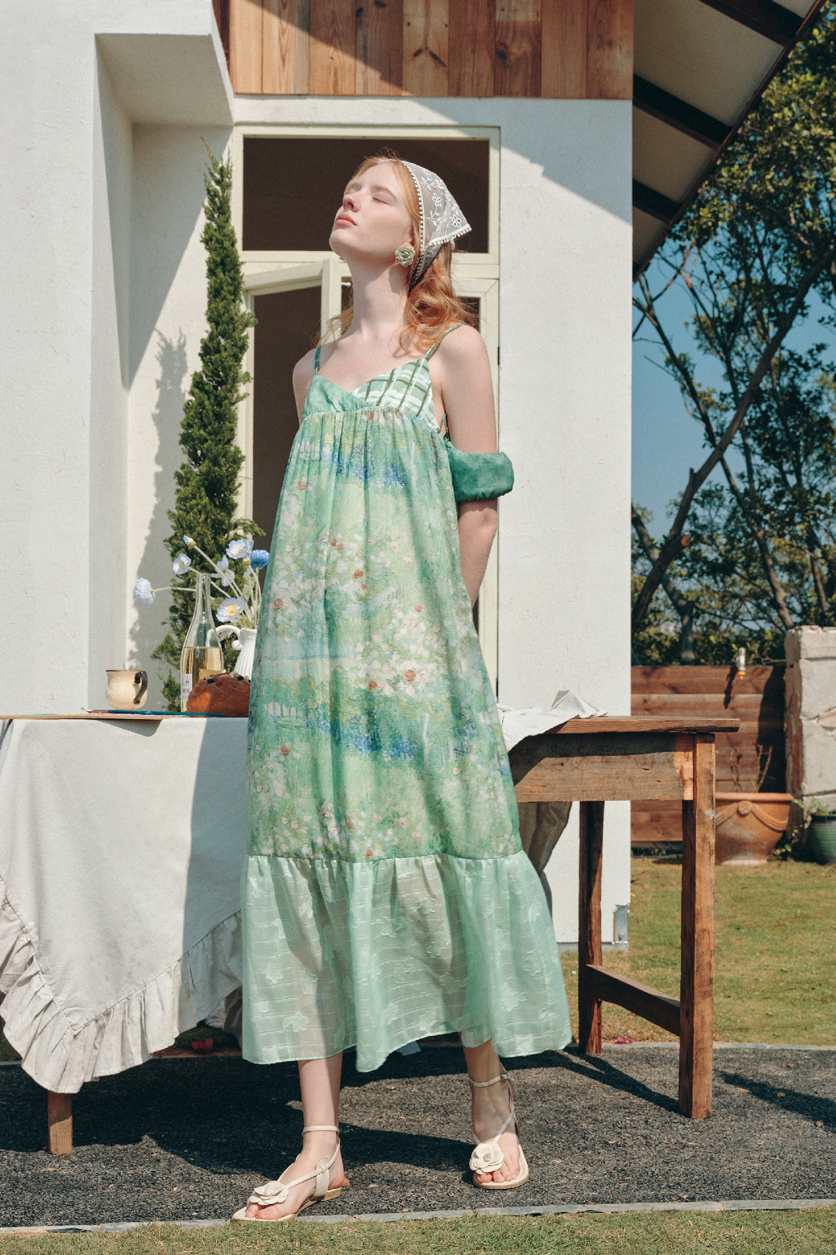 French-Style Spaghetti Strap Dress