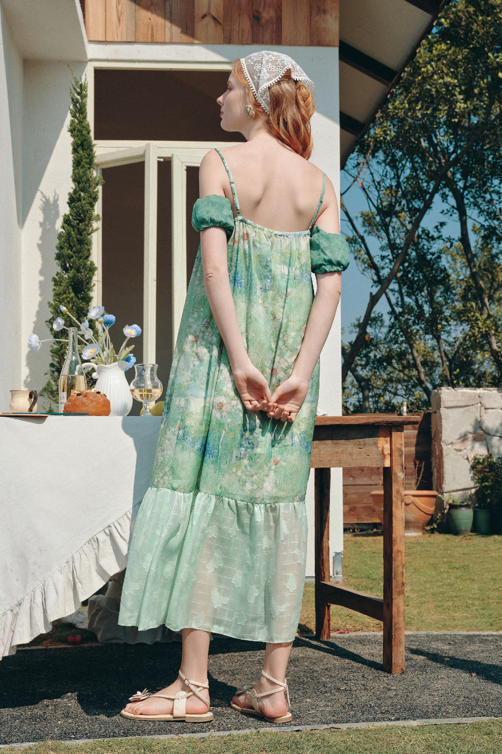 French-Style Spaghetti Strap Dress