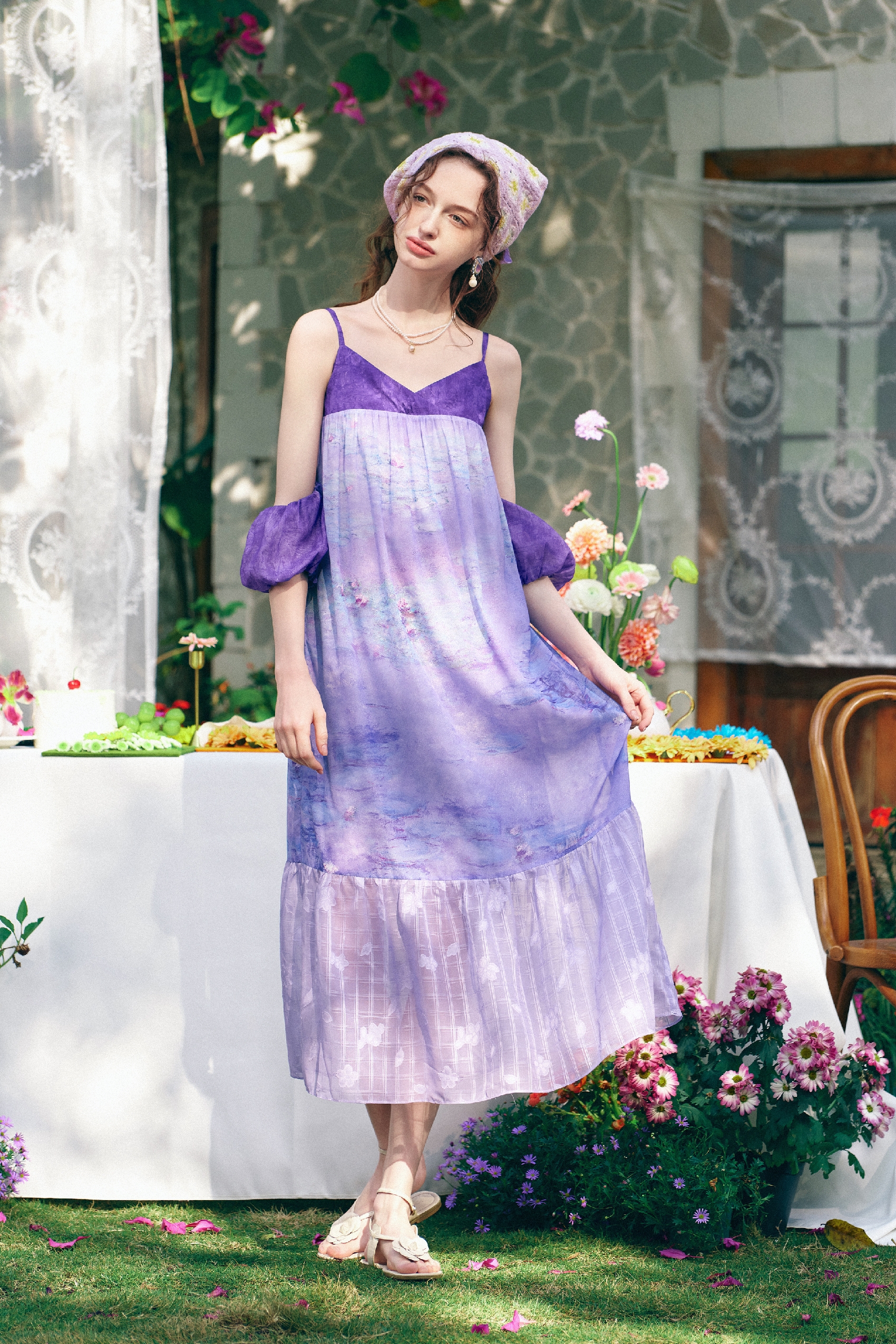 French-Style Spaghetti Strap Dress