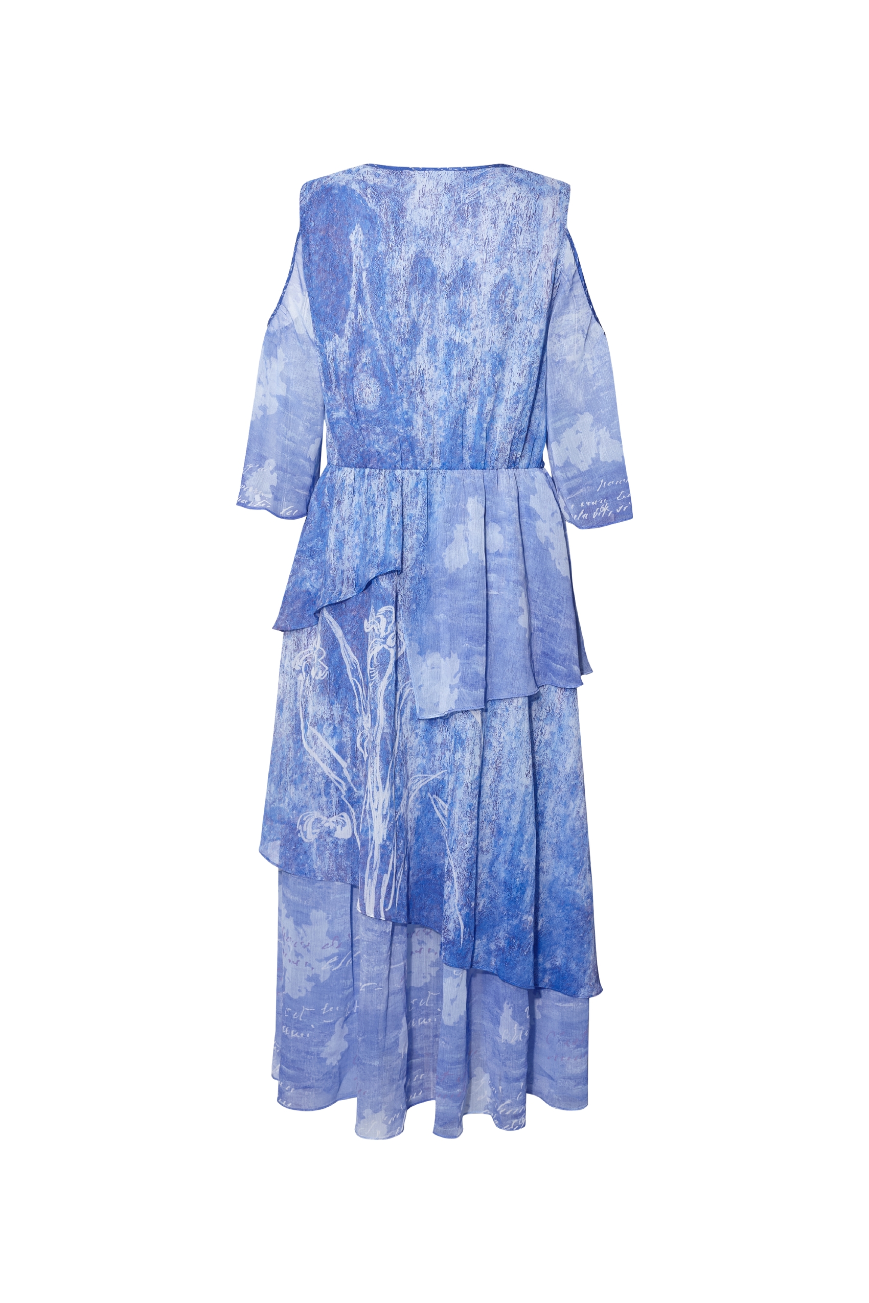 Off-Shoulder Printed Dress