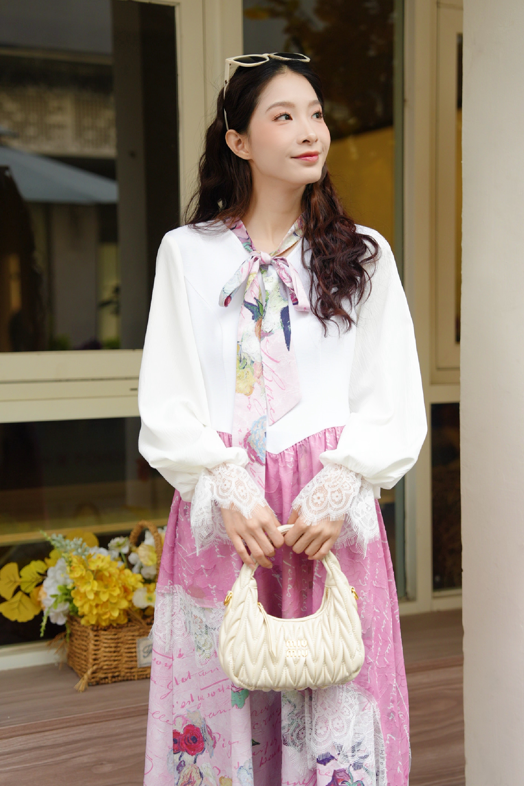 Dopamine Color Print Dress-LYONSENS