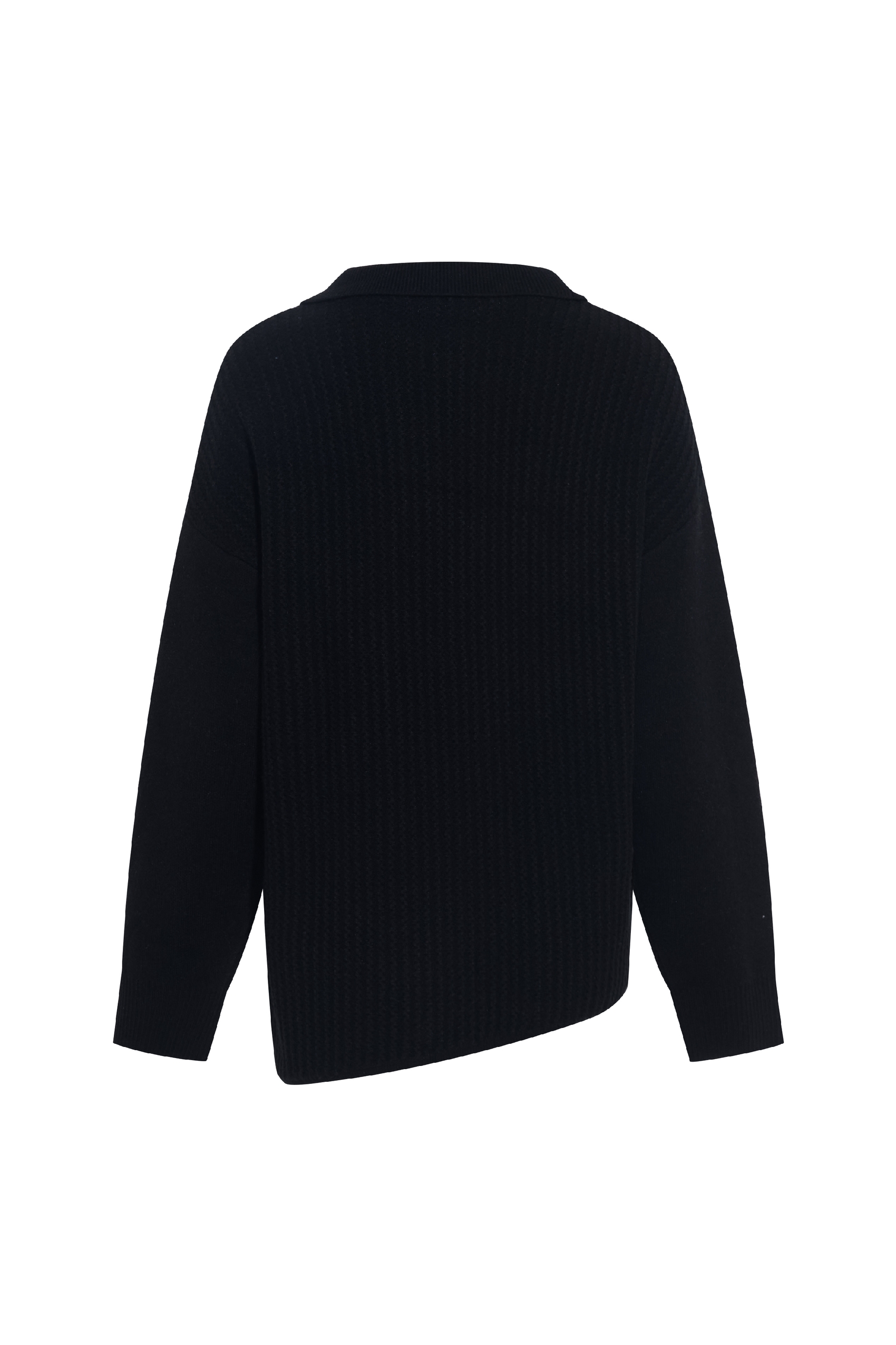 Asymmetrical Lapel Sweater