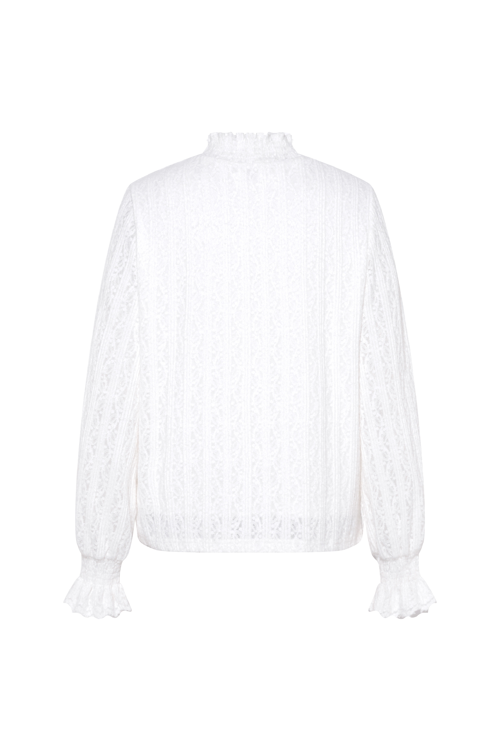 High-Neck Lace Long-Sleeve Base Top