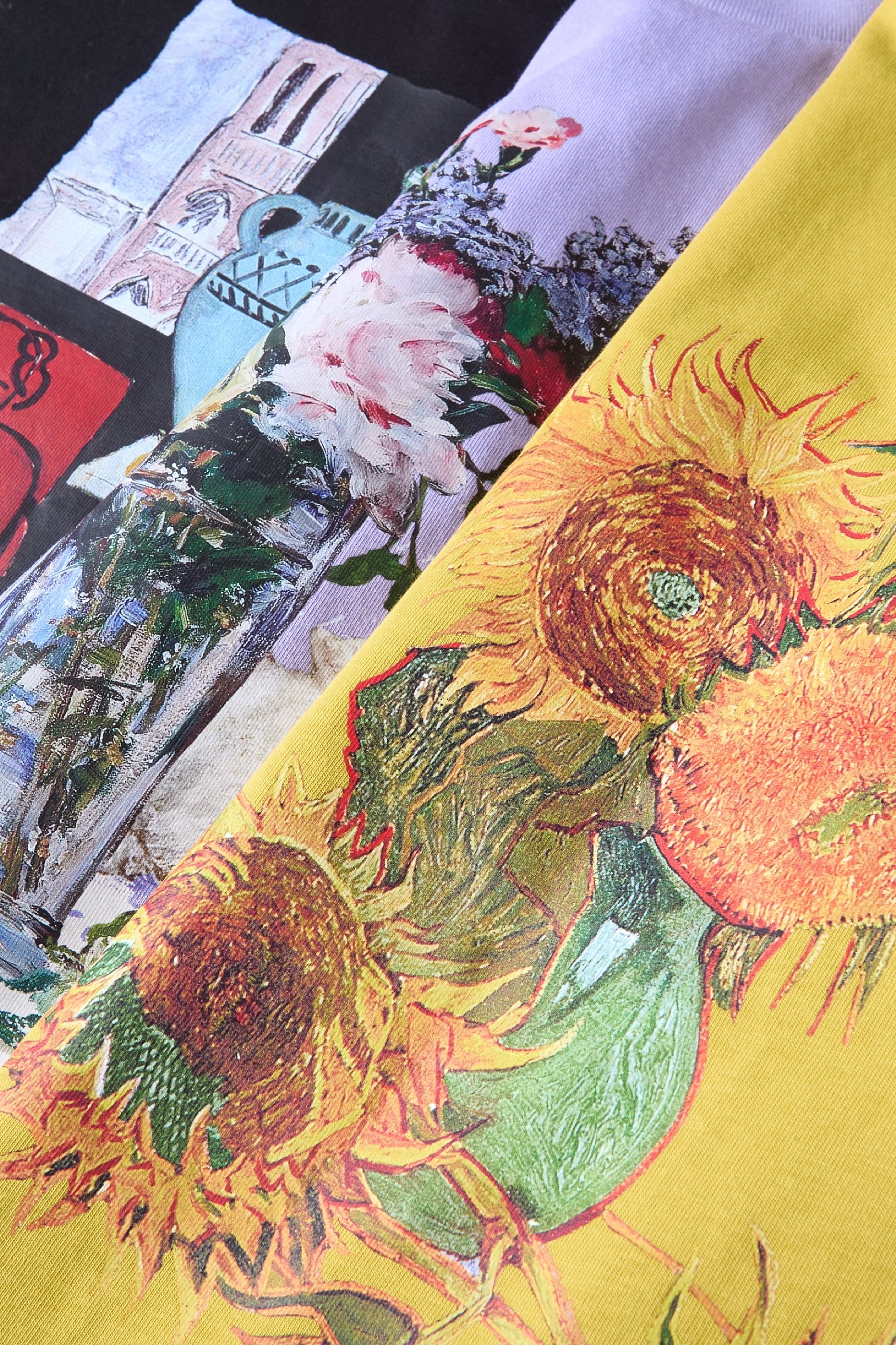 Plaid Sleeve Layered-Look Printed T-Shirt