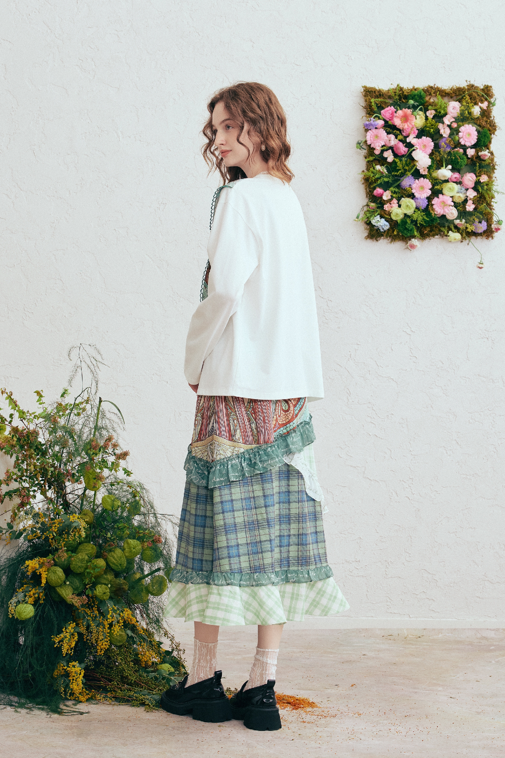 Printed Faux Tie T-Shirt