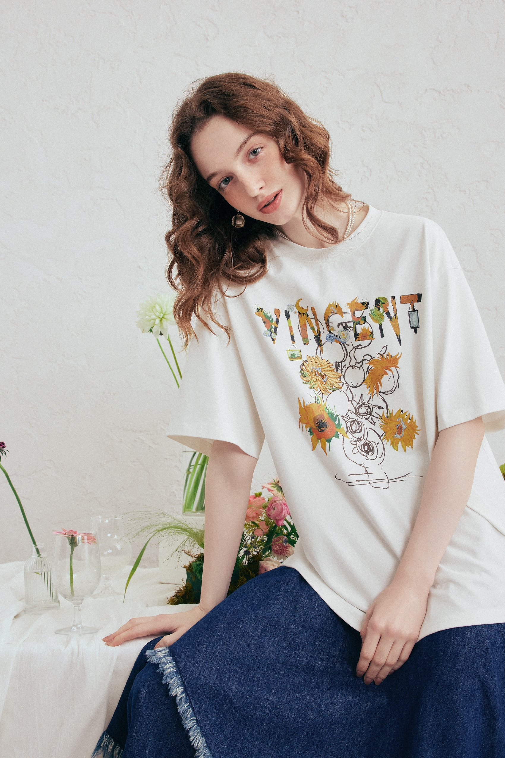 Cotton Embroidered  T-Shirt