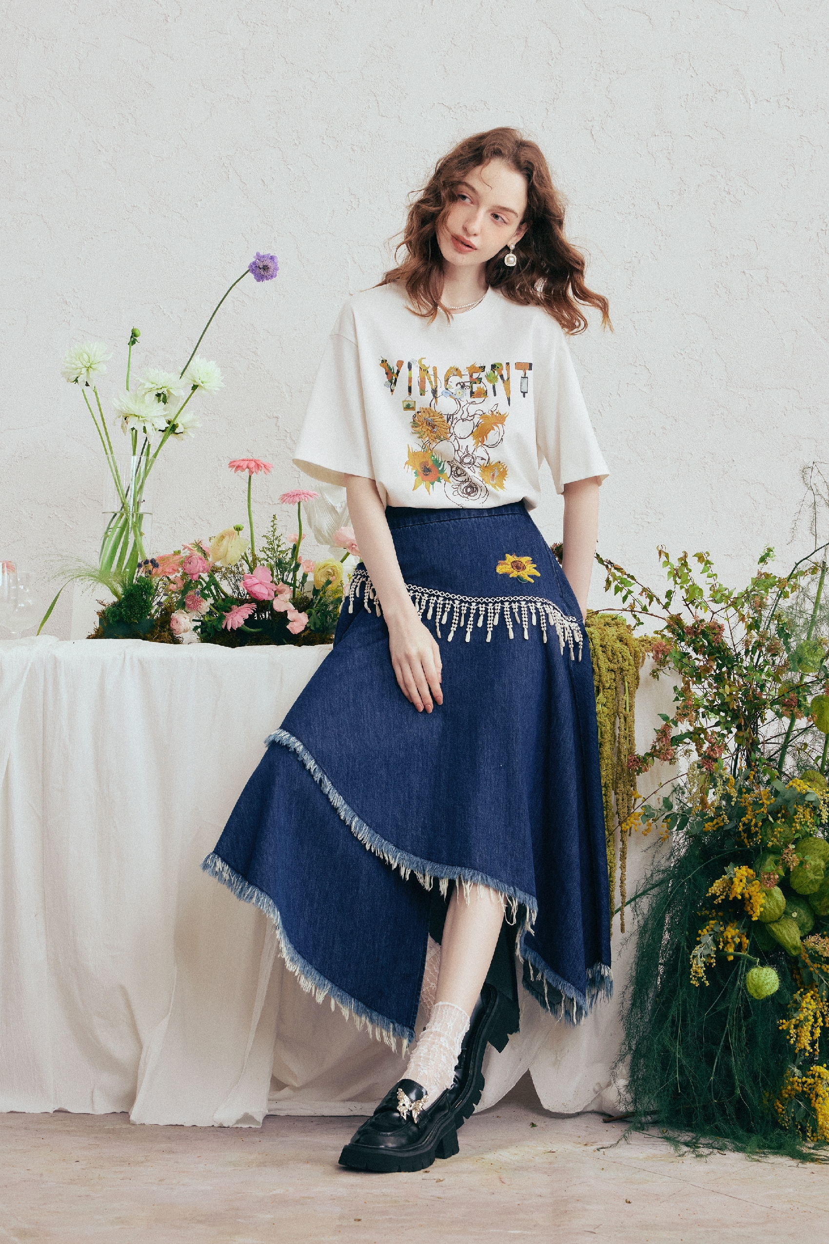 Cotton Embroidered  T-Shirt