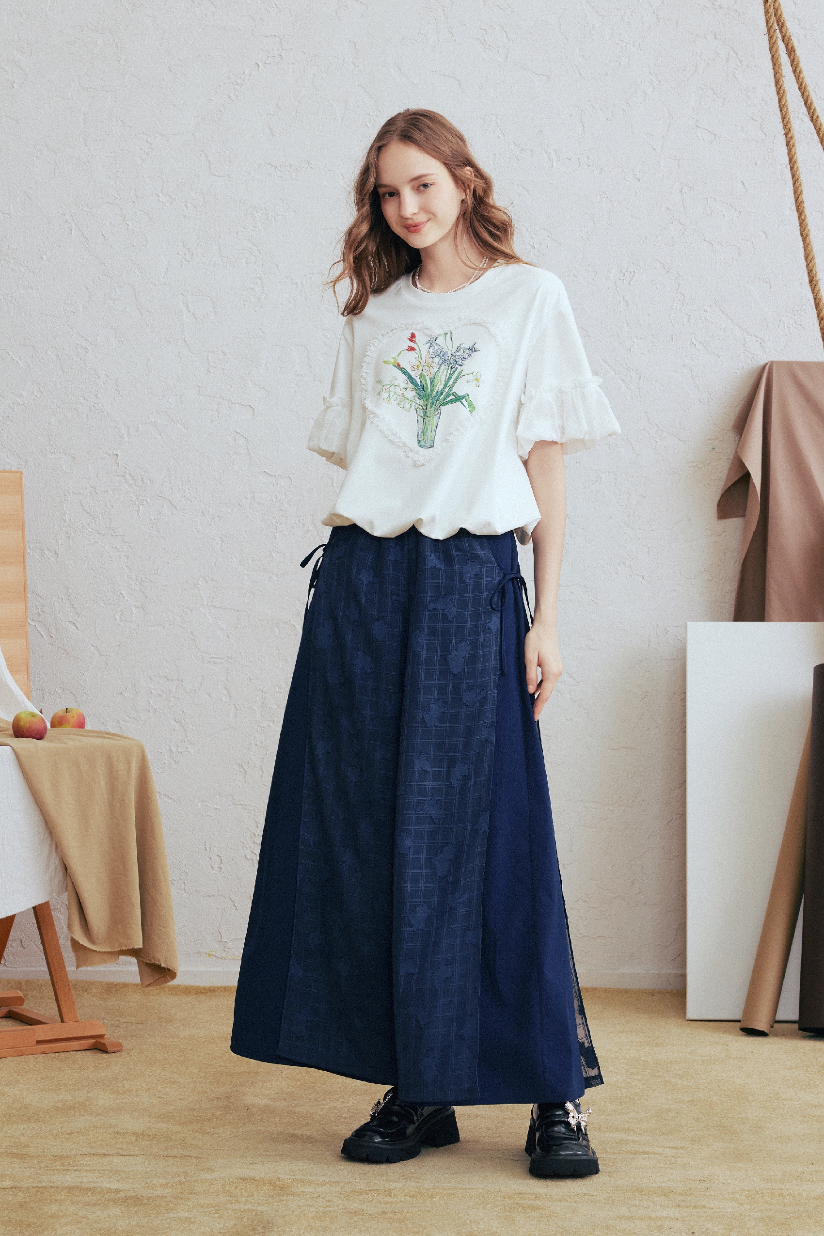 Printed Lace T-Shirt