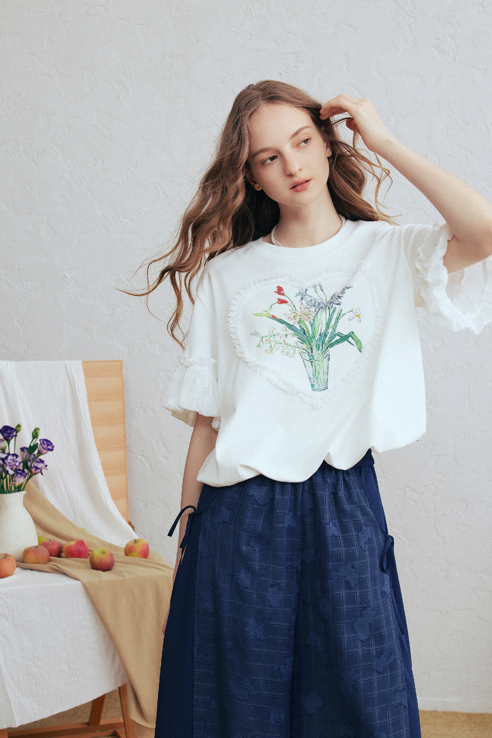 Printed Lace T-Shirt