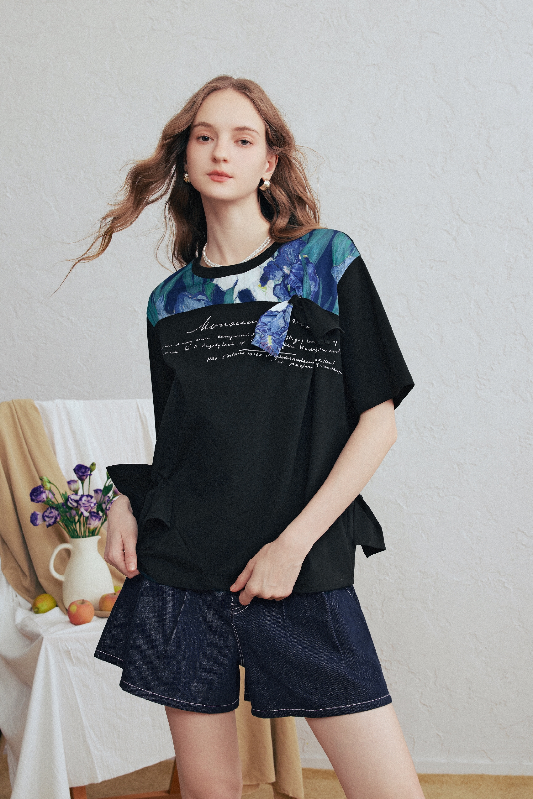 Printed Patchwork T-Shirt