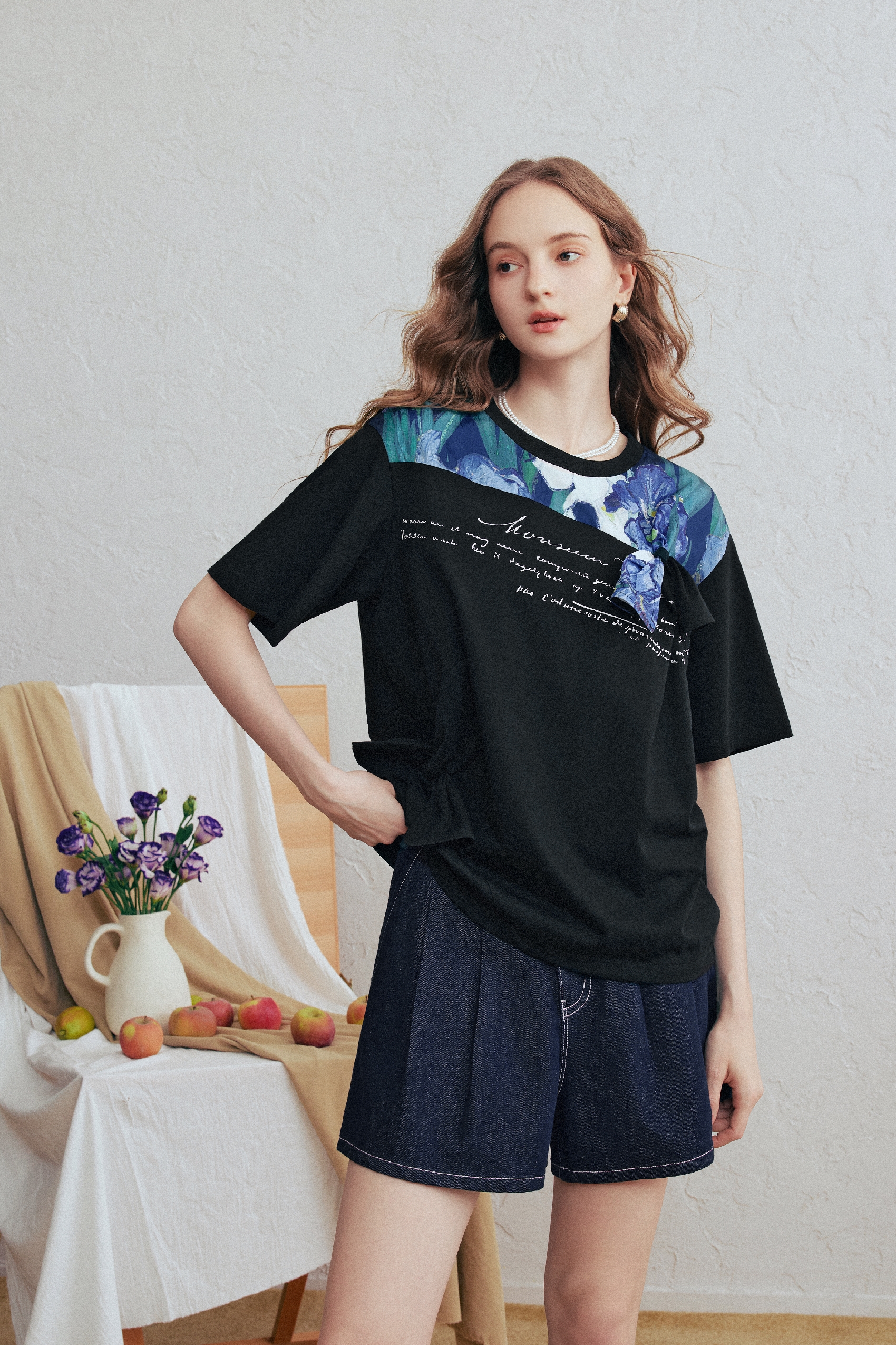 Printed Patchwork T-Shirt