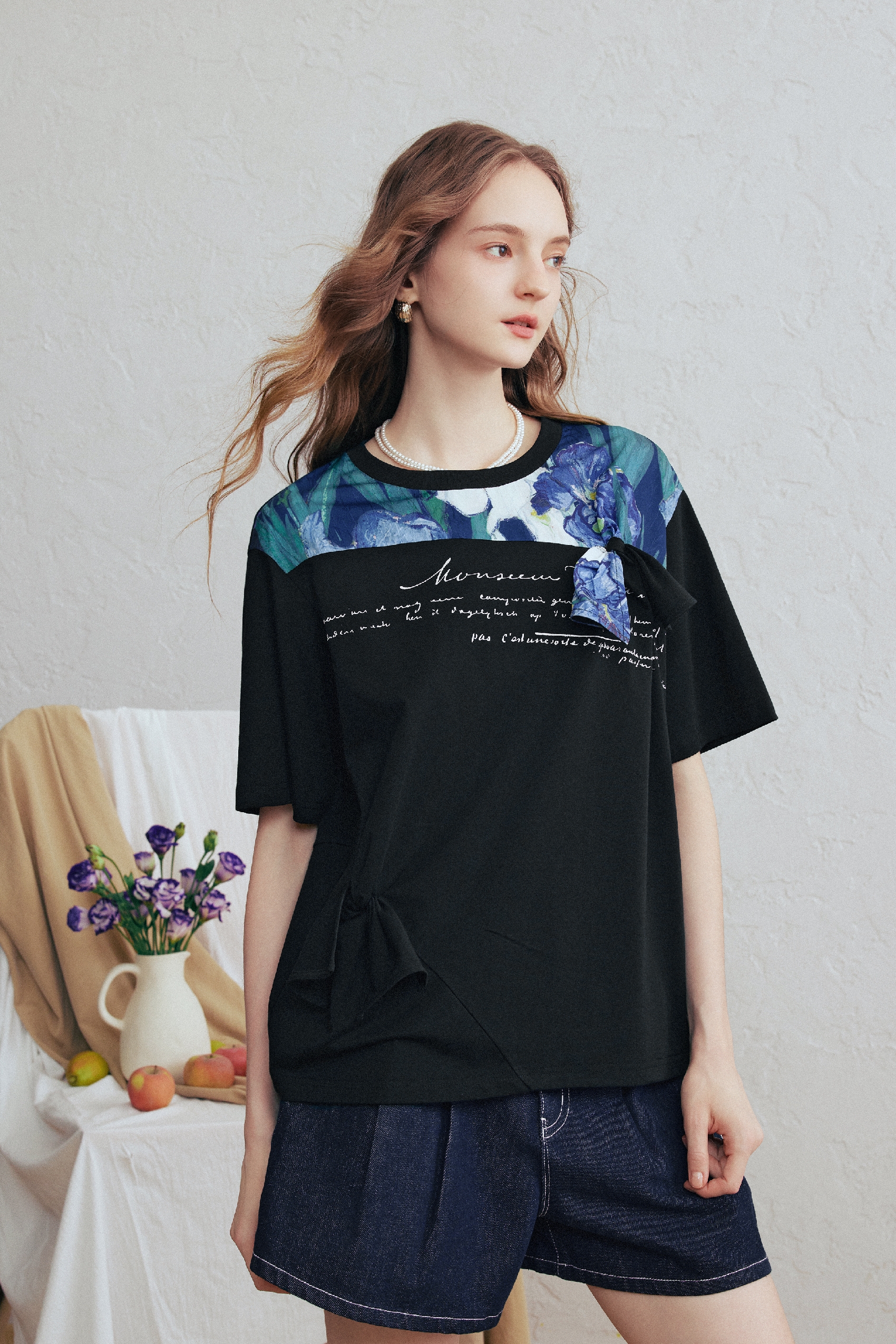 Printed Patchwork T-Shirt