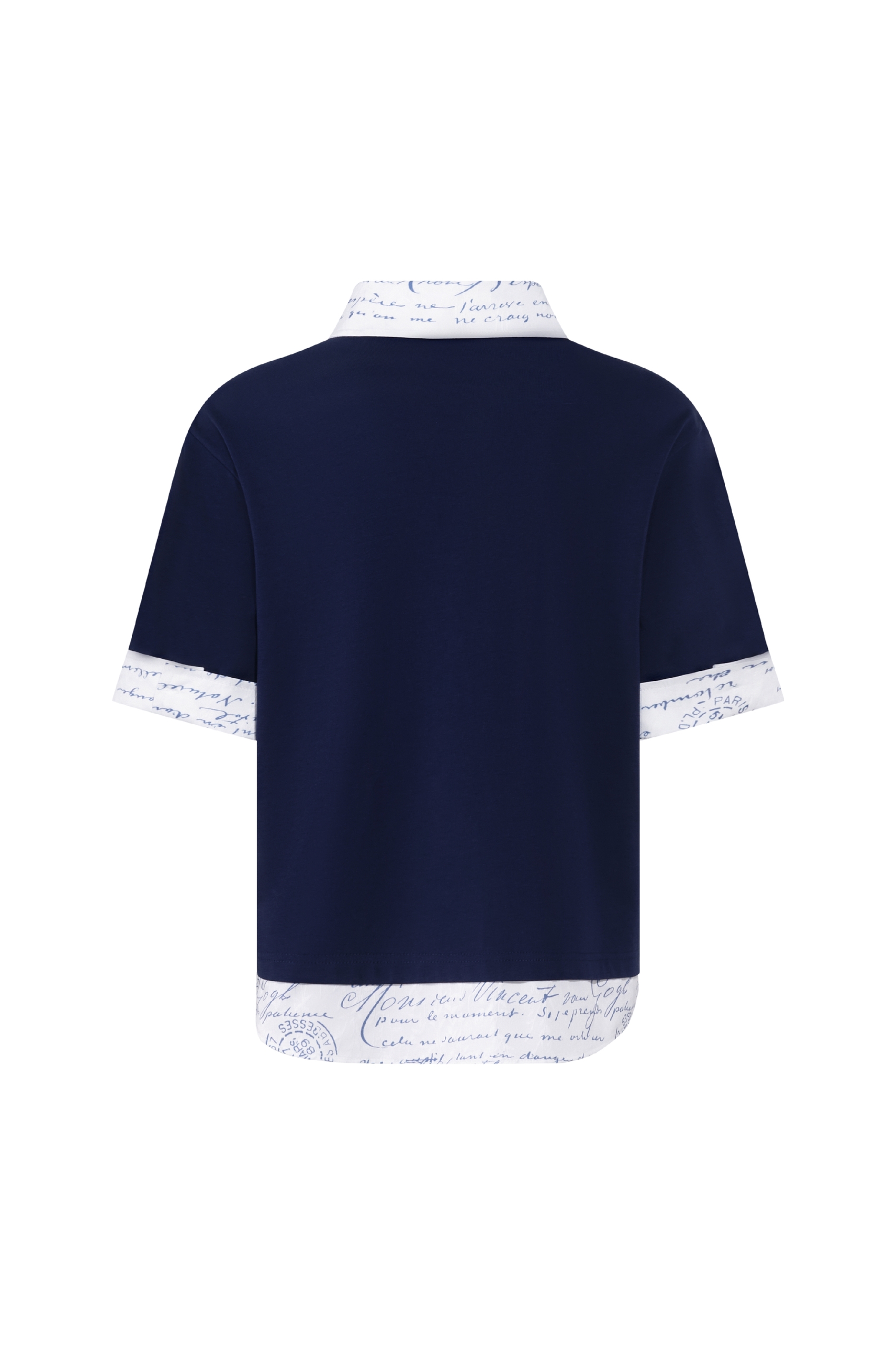 Printed Faux Two-Piece T-Shirt