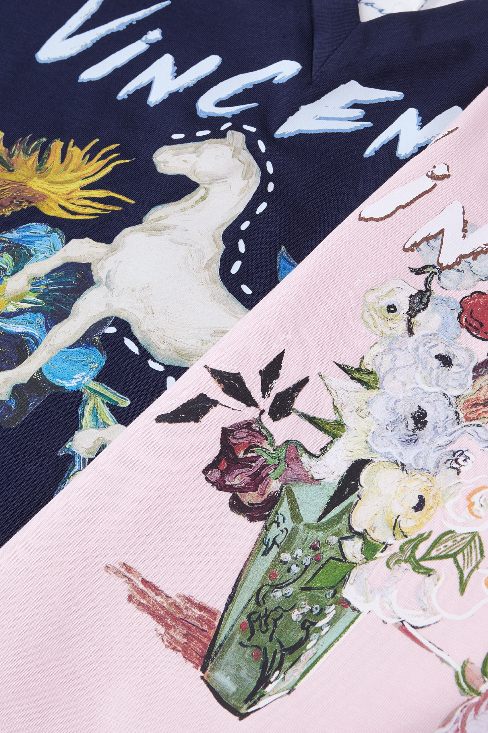 Printed Faux Two-Piece T-Shirt