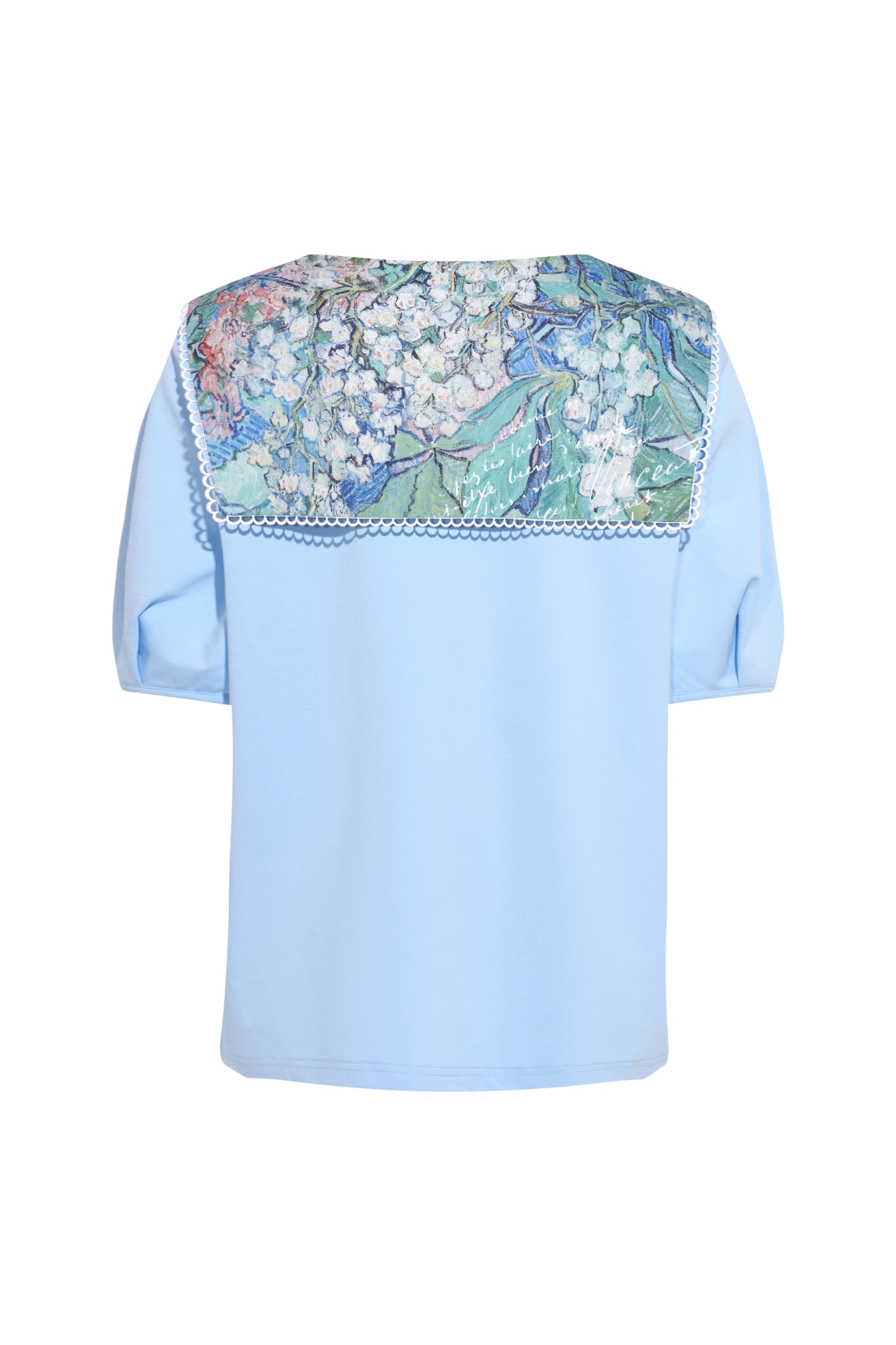 Sailor Collar Puff Sleeve T-Shirt