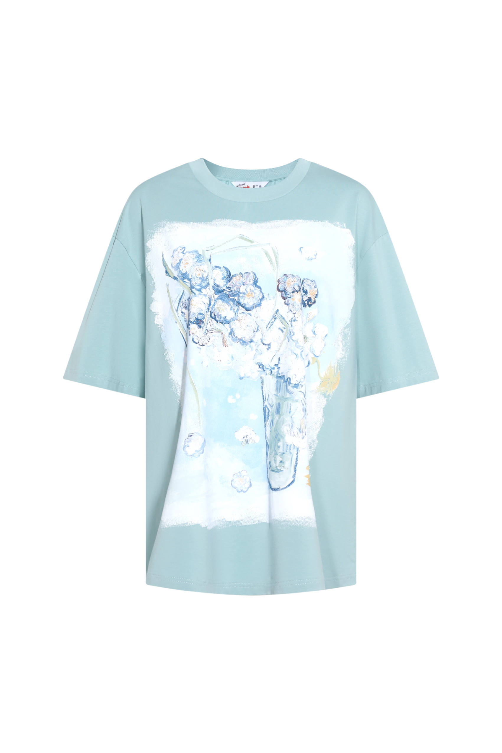 Crochet Flower Printed T-Shirt