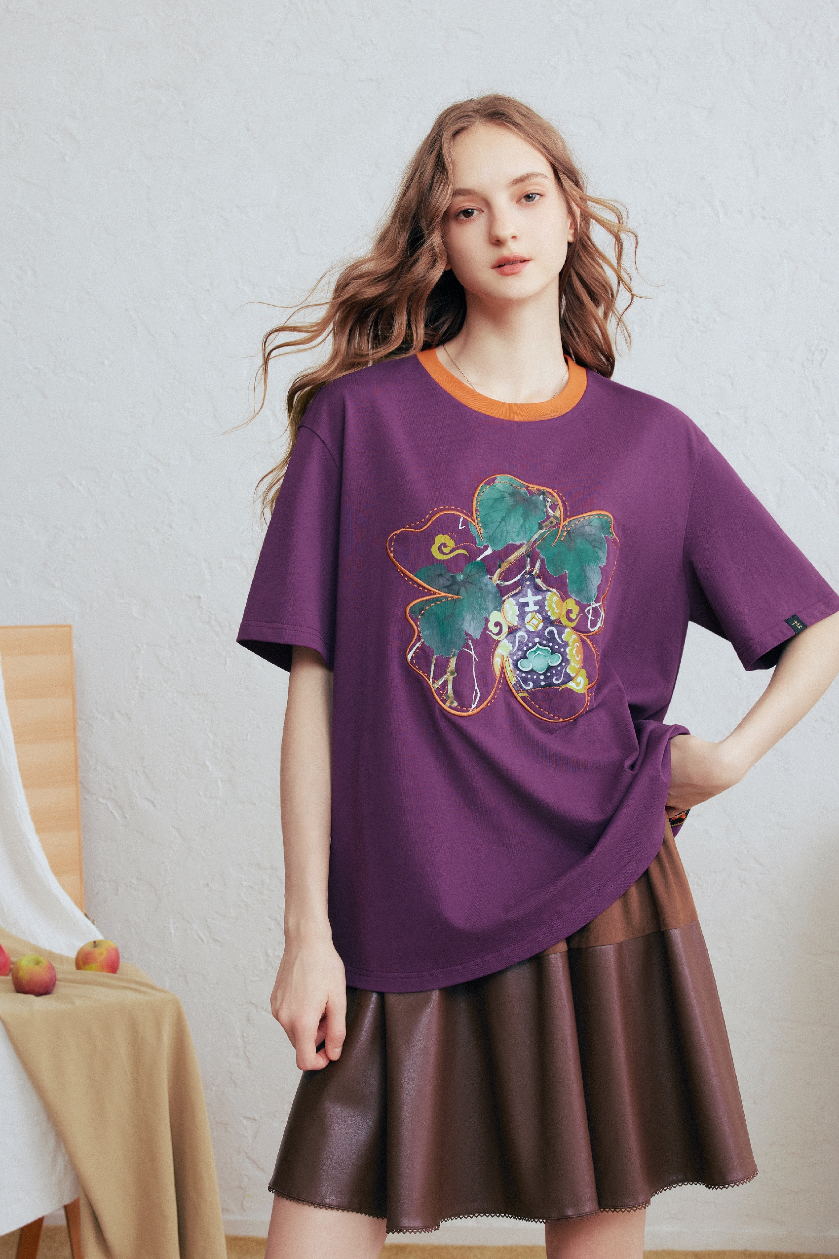 Vintage Print Short Sleeve T-Shirt
