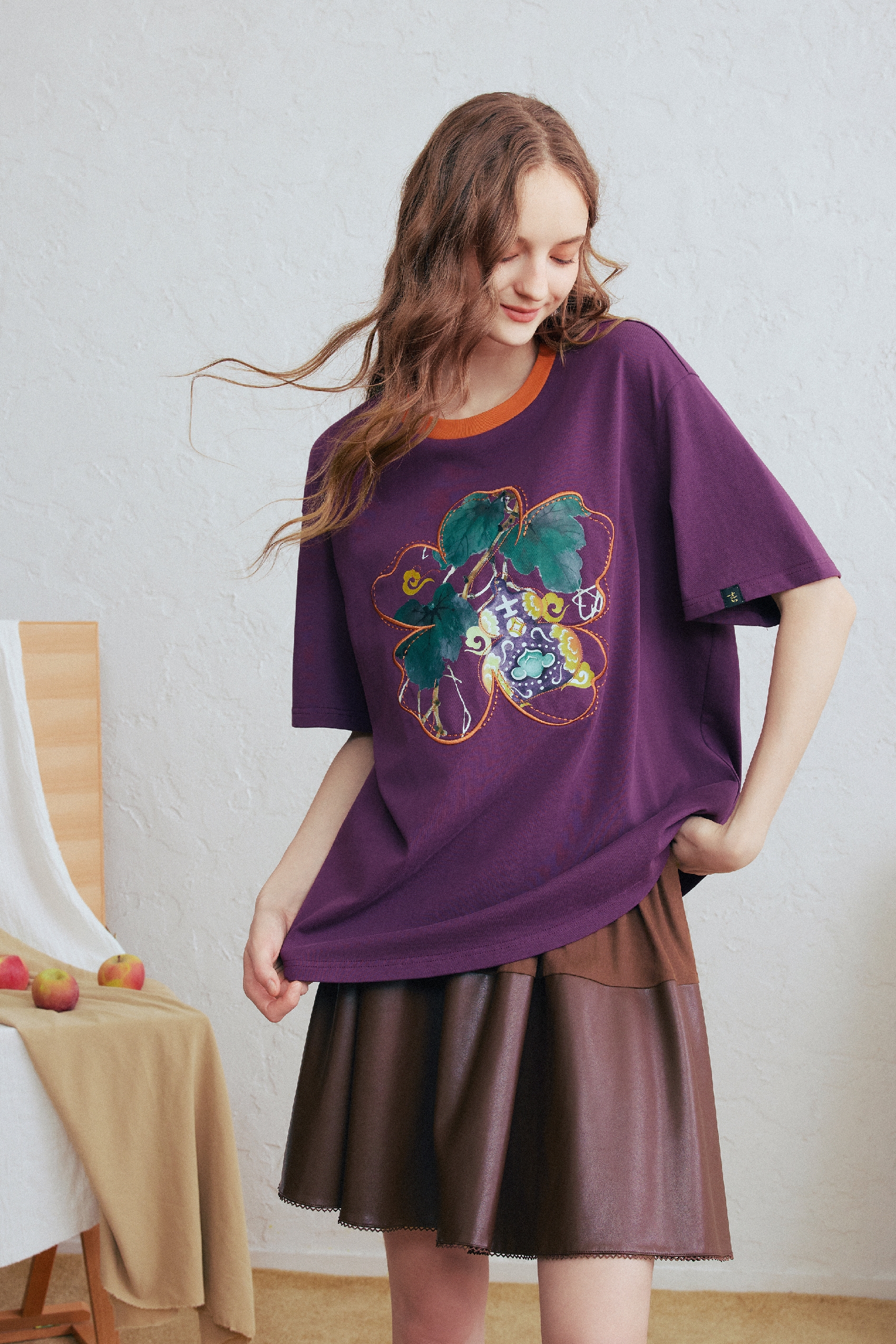 Vintage Print Short Sleeve T-Shirt