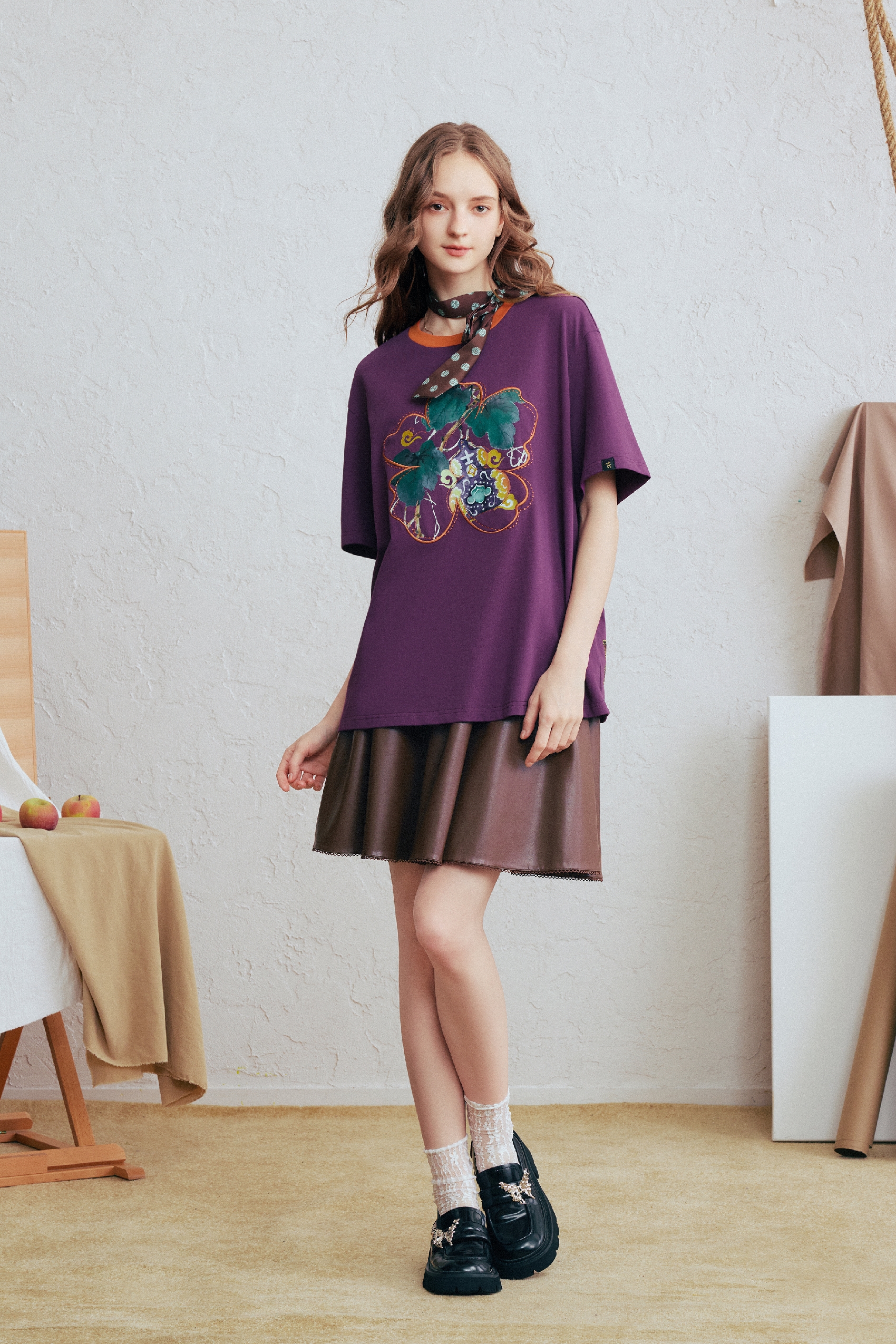 Vintage Print Short Sleeve T-Shirt