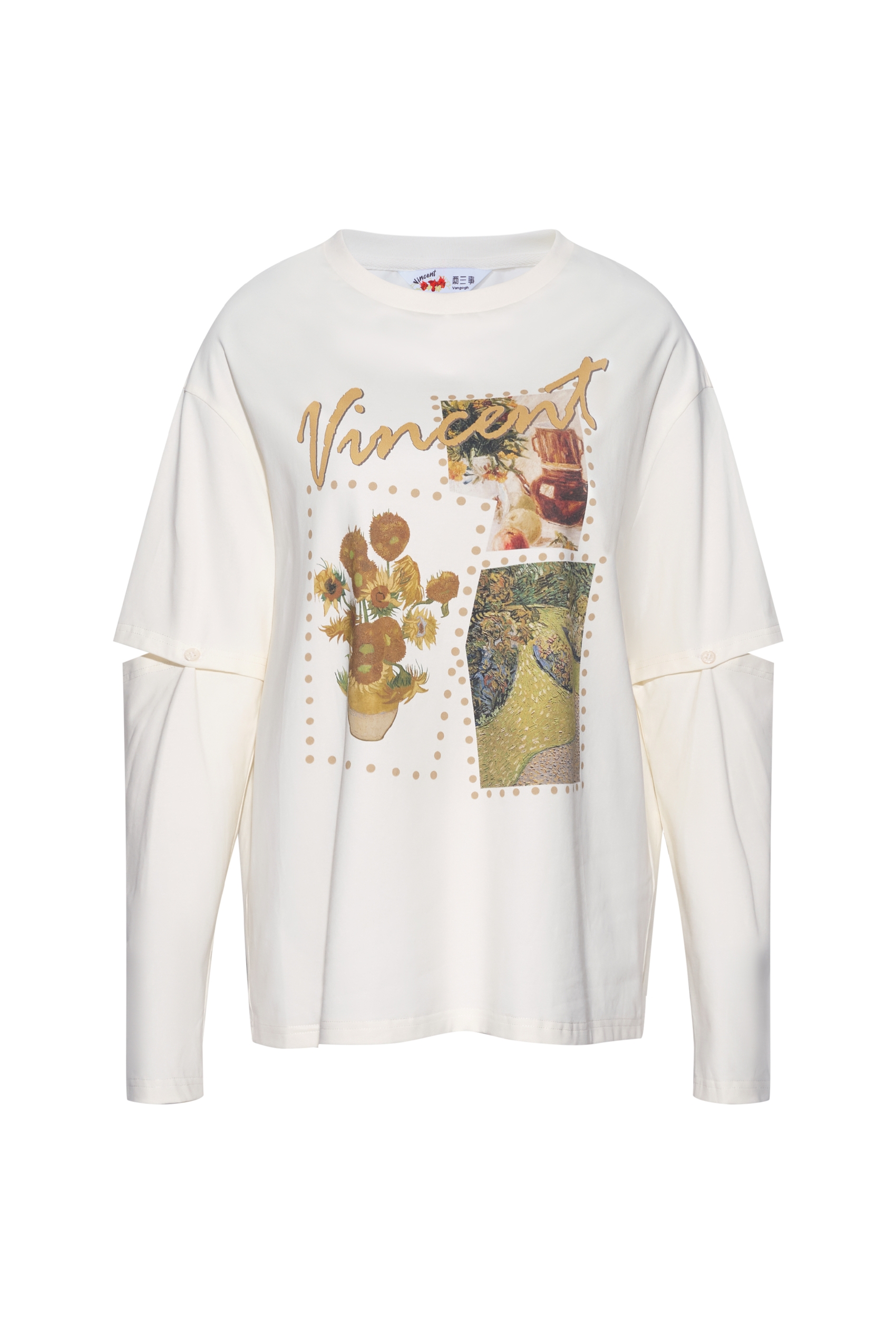 Loose-Fit Printed Long Sleeve T-Shirt