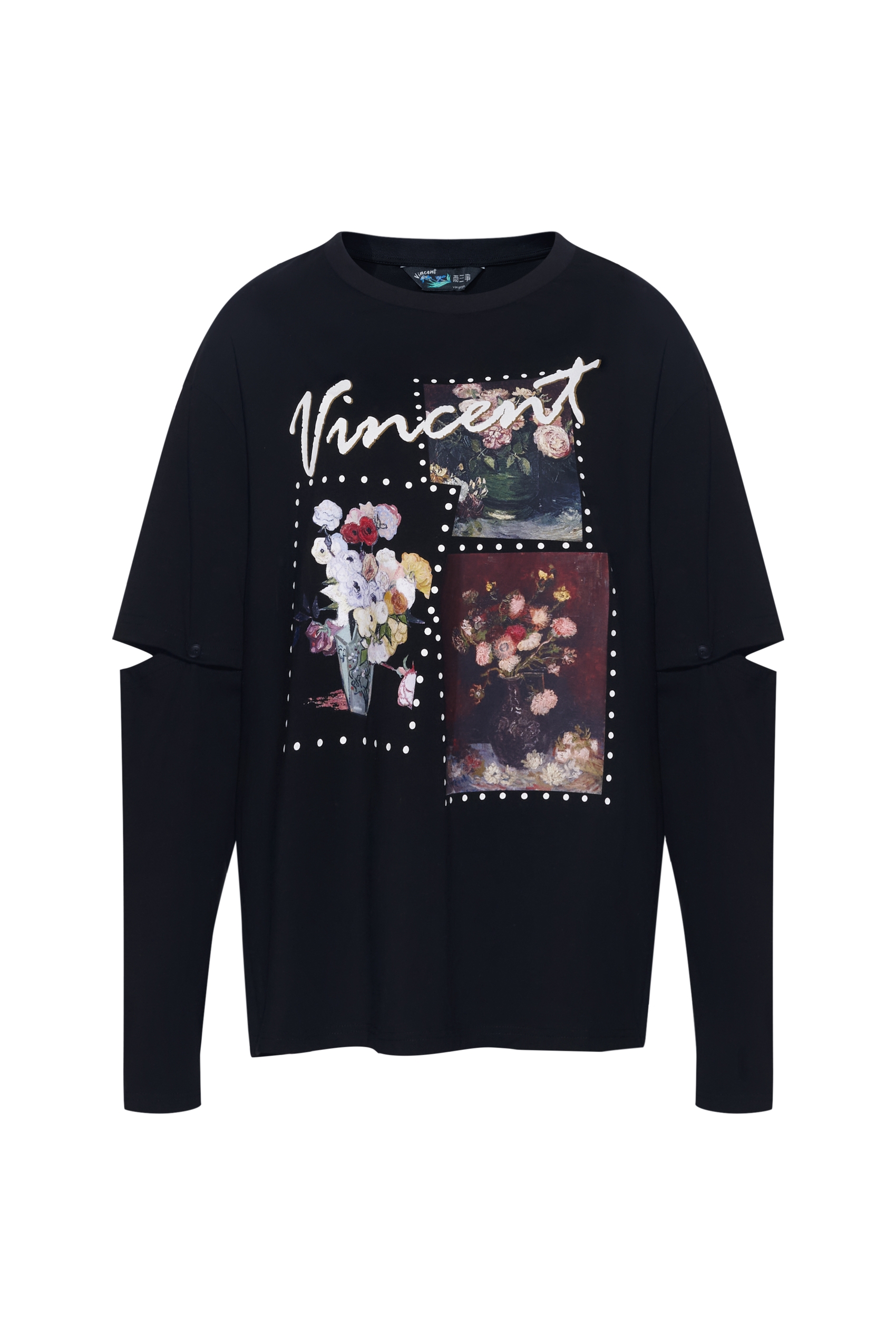 Loose-Fit Printed Long Sleeve T-Shirt