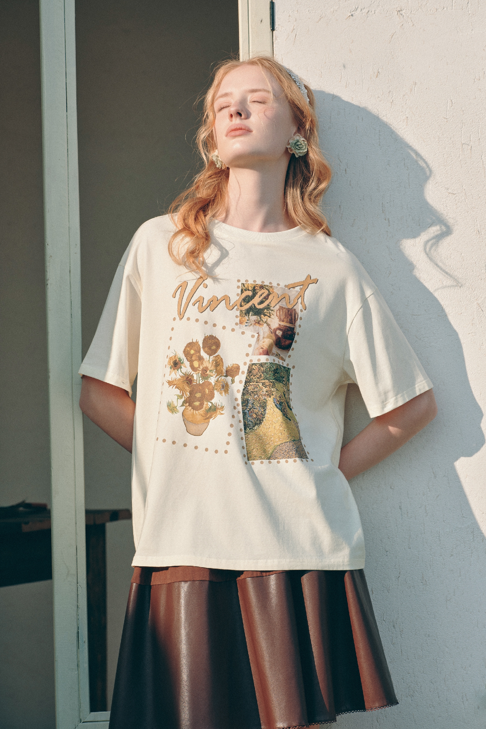 Loose-Fit Printed Long Sleeve T-Shirt