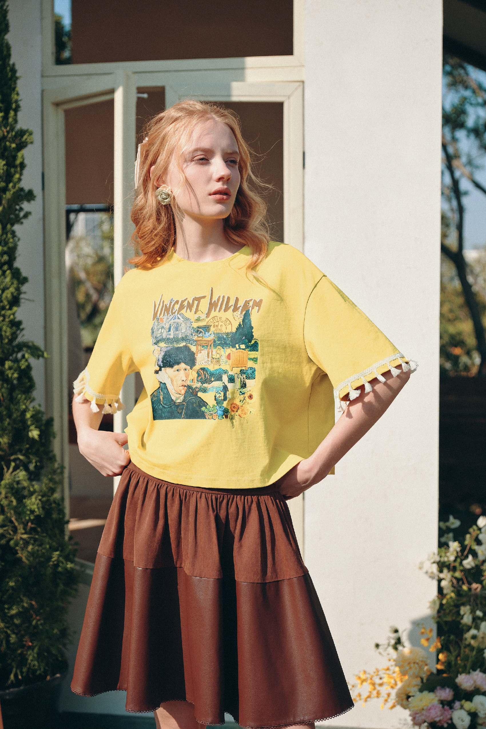 Printed Fringe T-Shirt