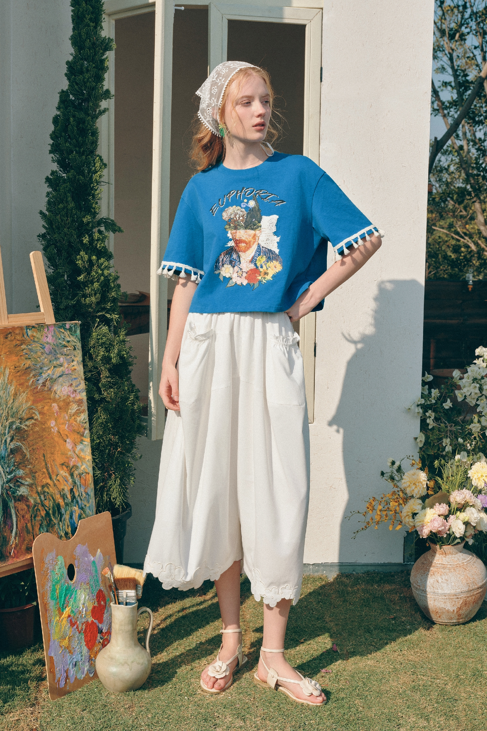 Printed Fringe T-Shirt