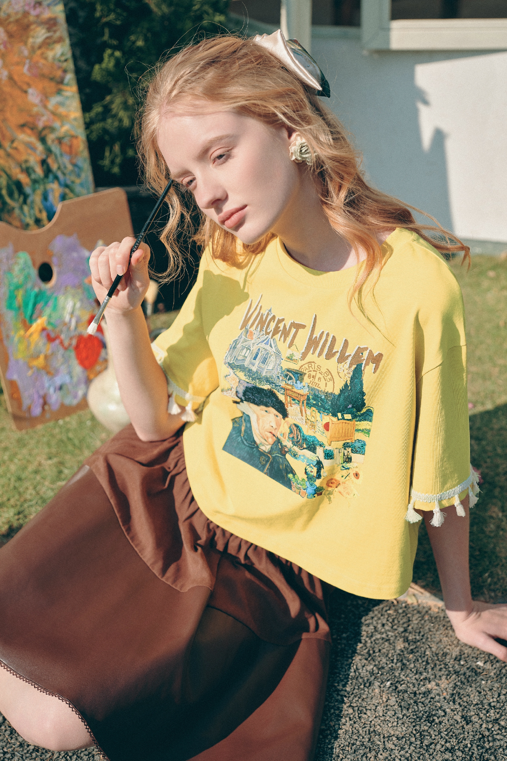 Printed Fringe T-Shirt