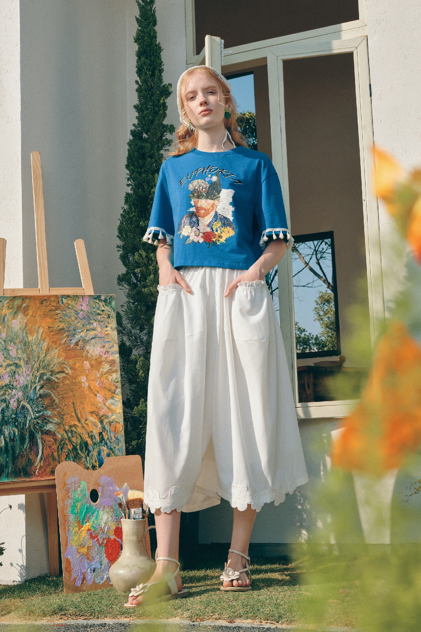 Printed Fringe T-Shirt