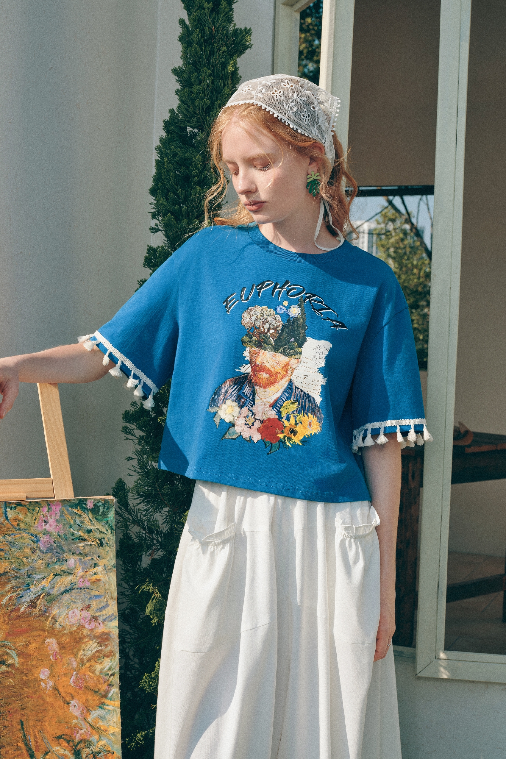 Printed Fringe T-Shirt