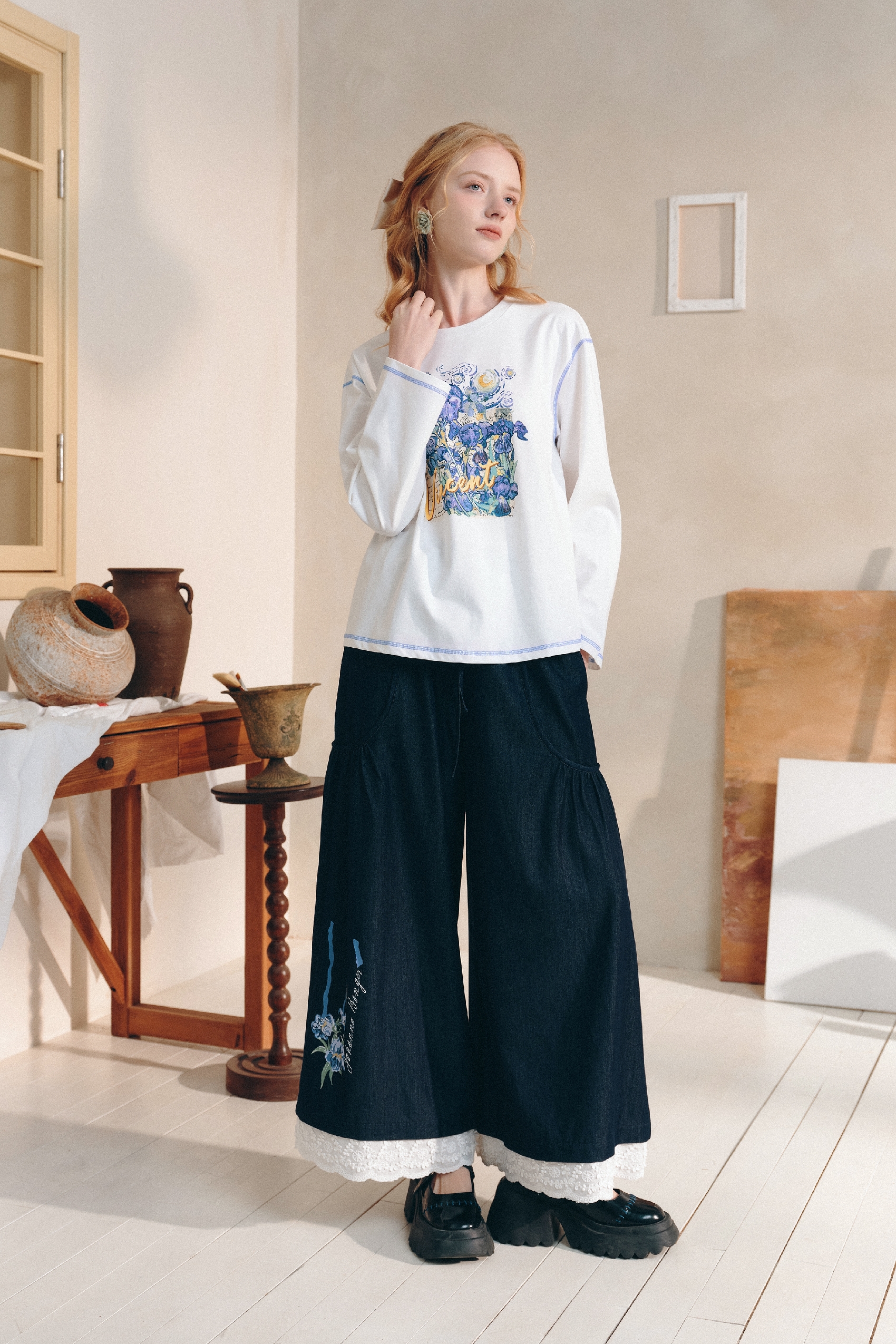 Relaxed Casual Long Sleeve T-Shirt