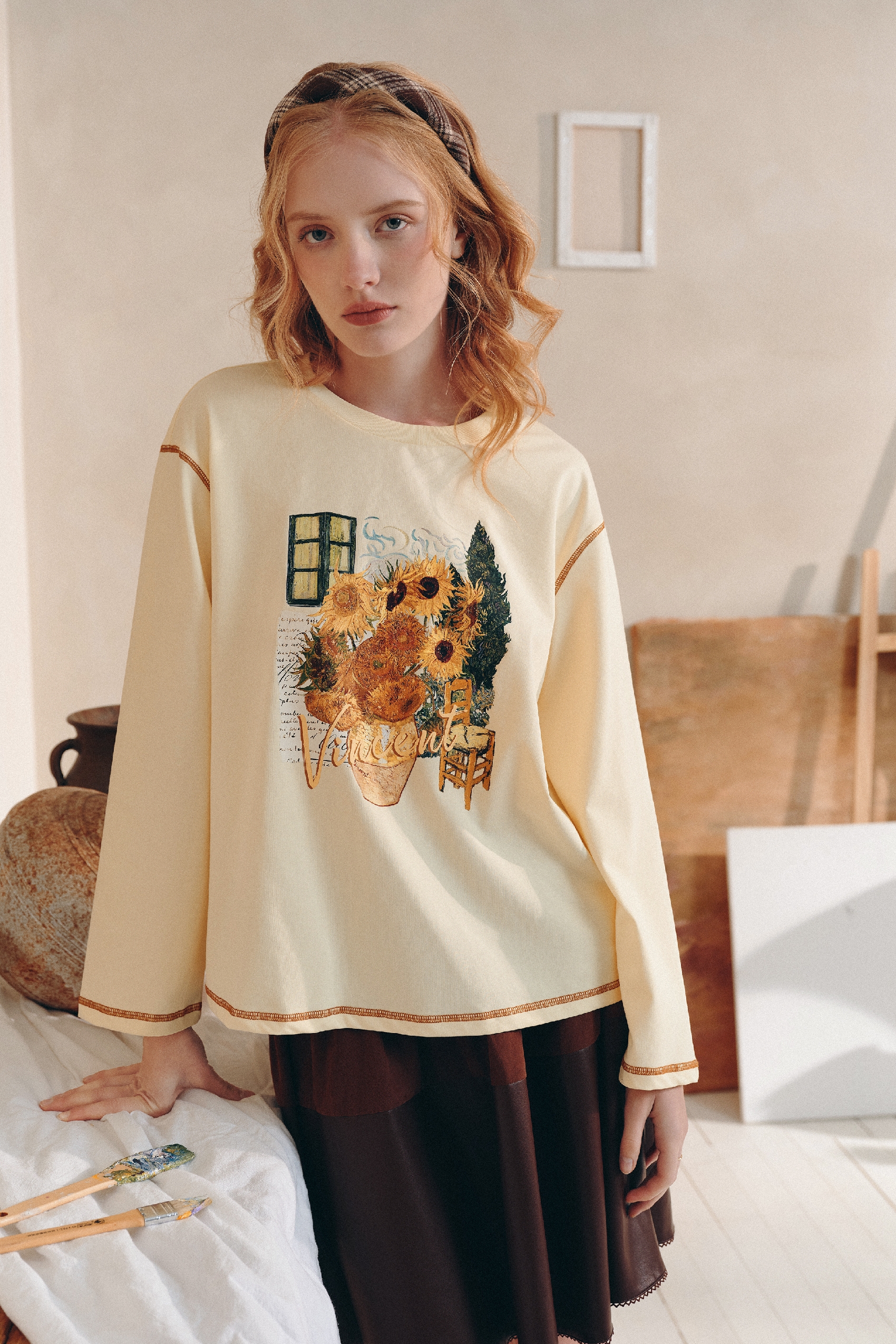 Relaxed Casual Long Sleeve T-Shirt