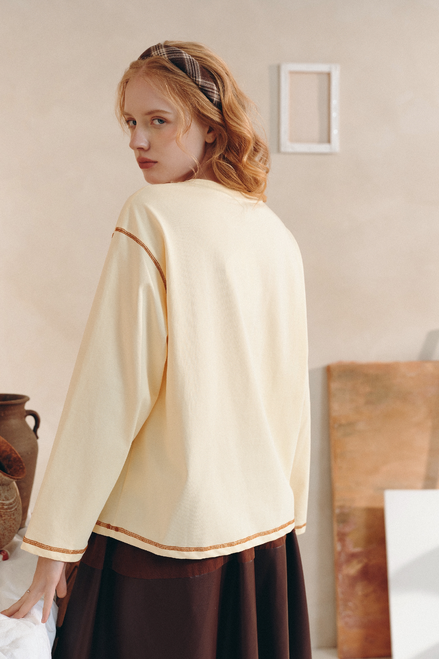 Relaxed Casual Long Sleeve T-Shirt