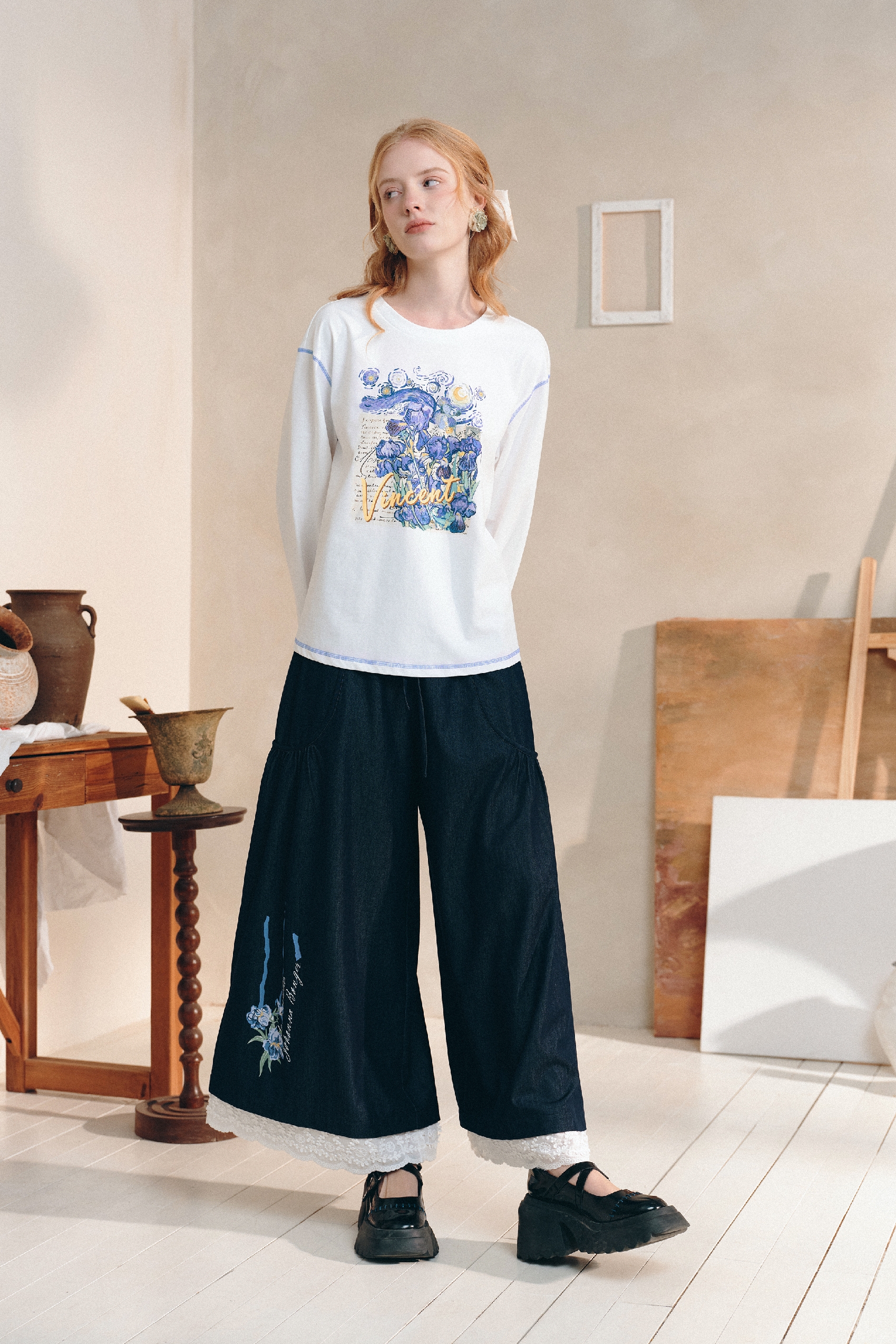 Relaxed Casual Long Sleeve T-Shirt