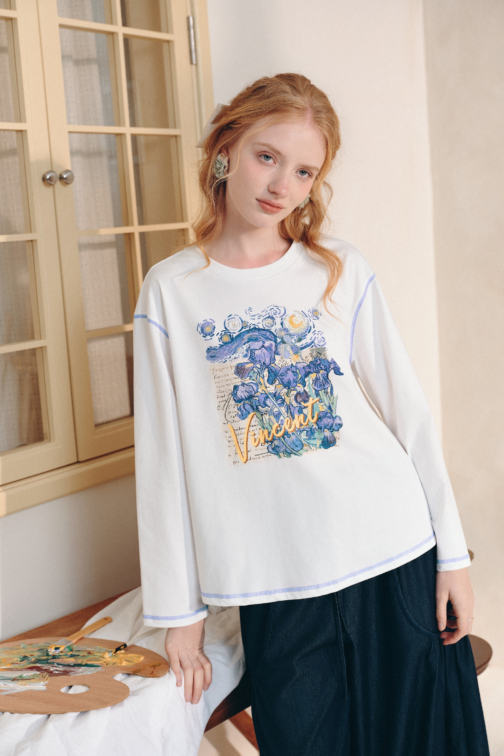 Relaxed Casual Long Sleeve T-Shirt