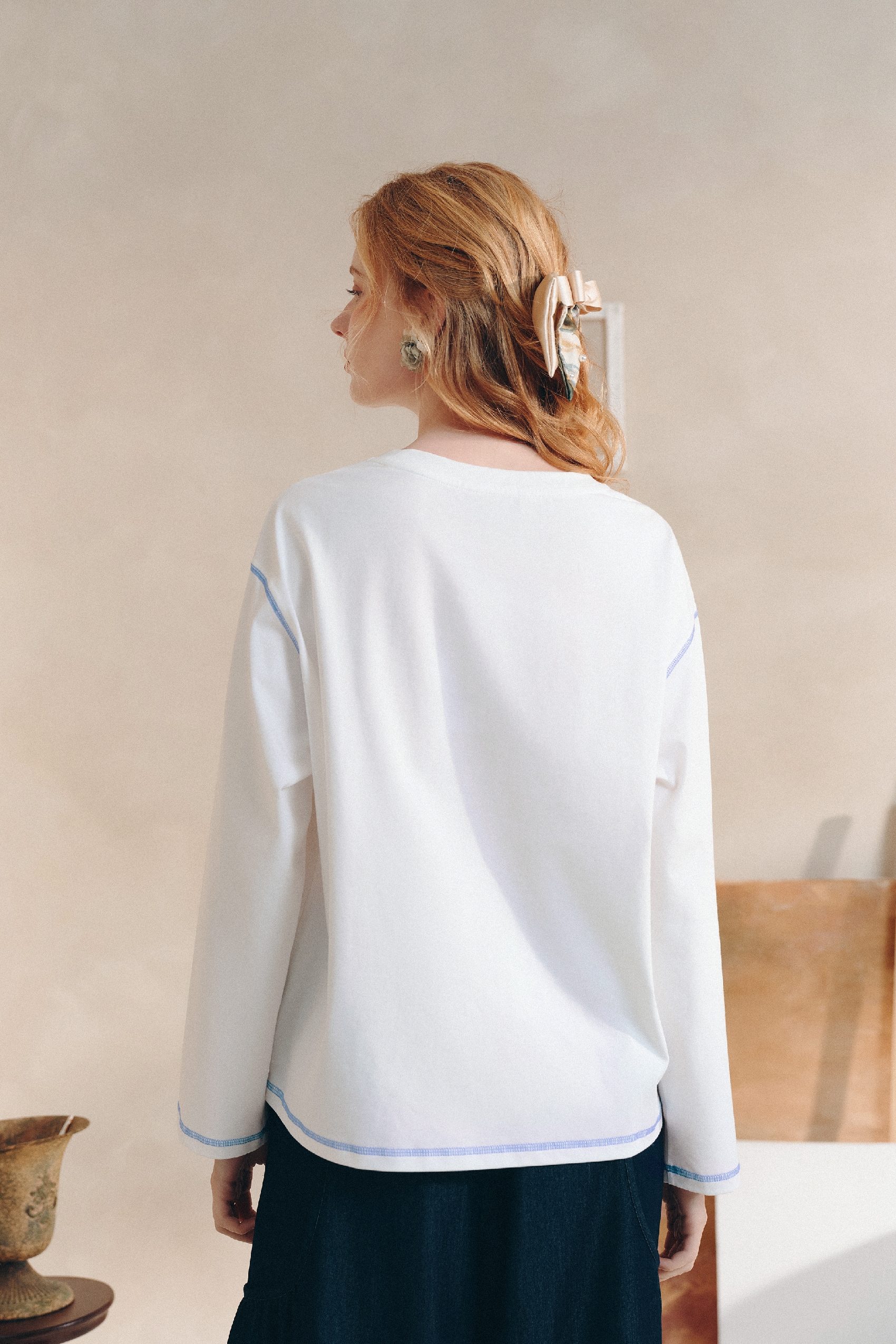 Relaxed Casual Long Sleeve T-Shirt