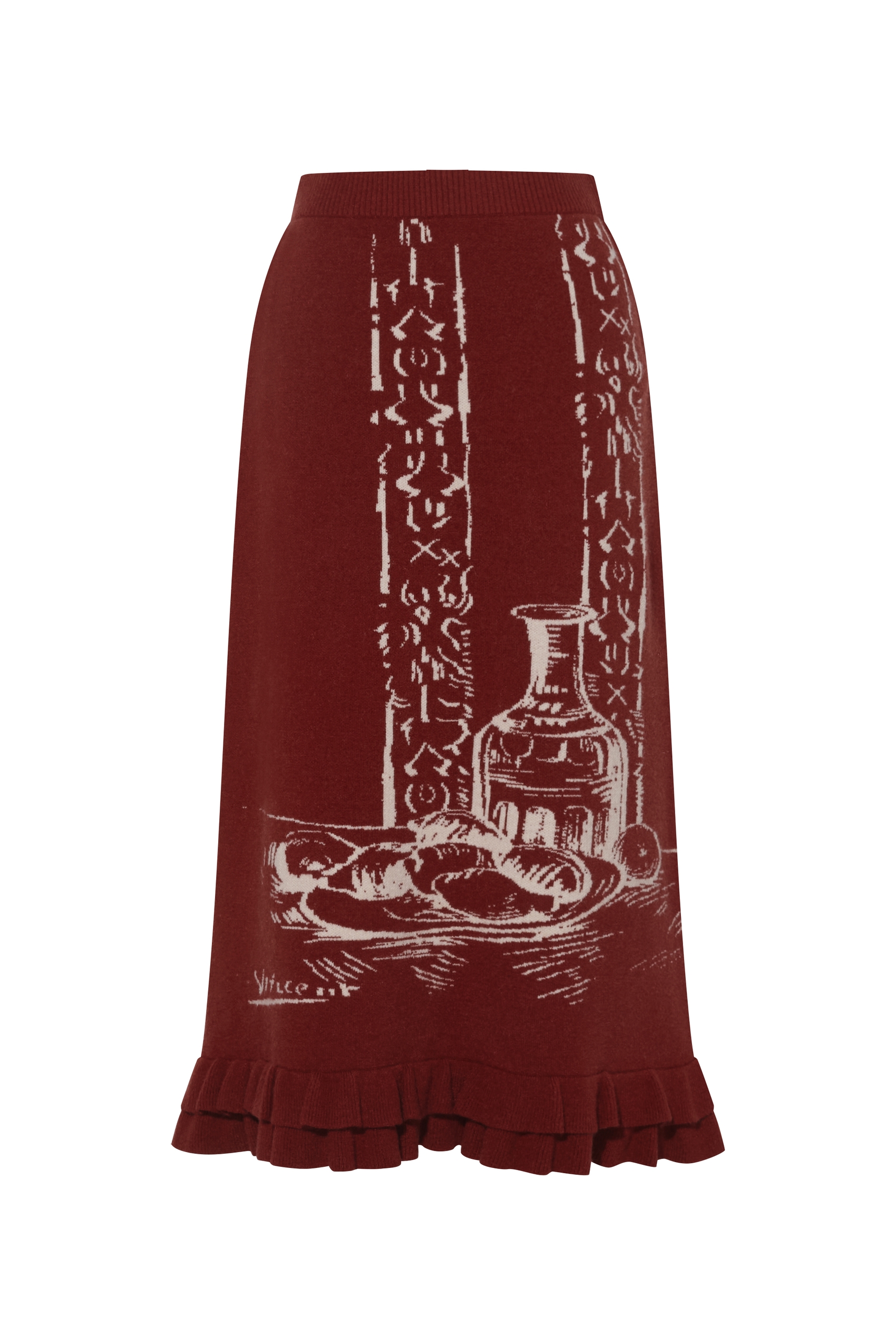 Knit Vest & Skirt Two-Piece Set