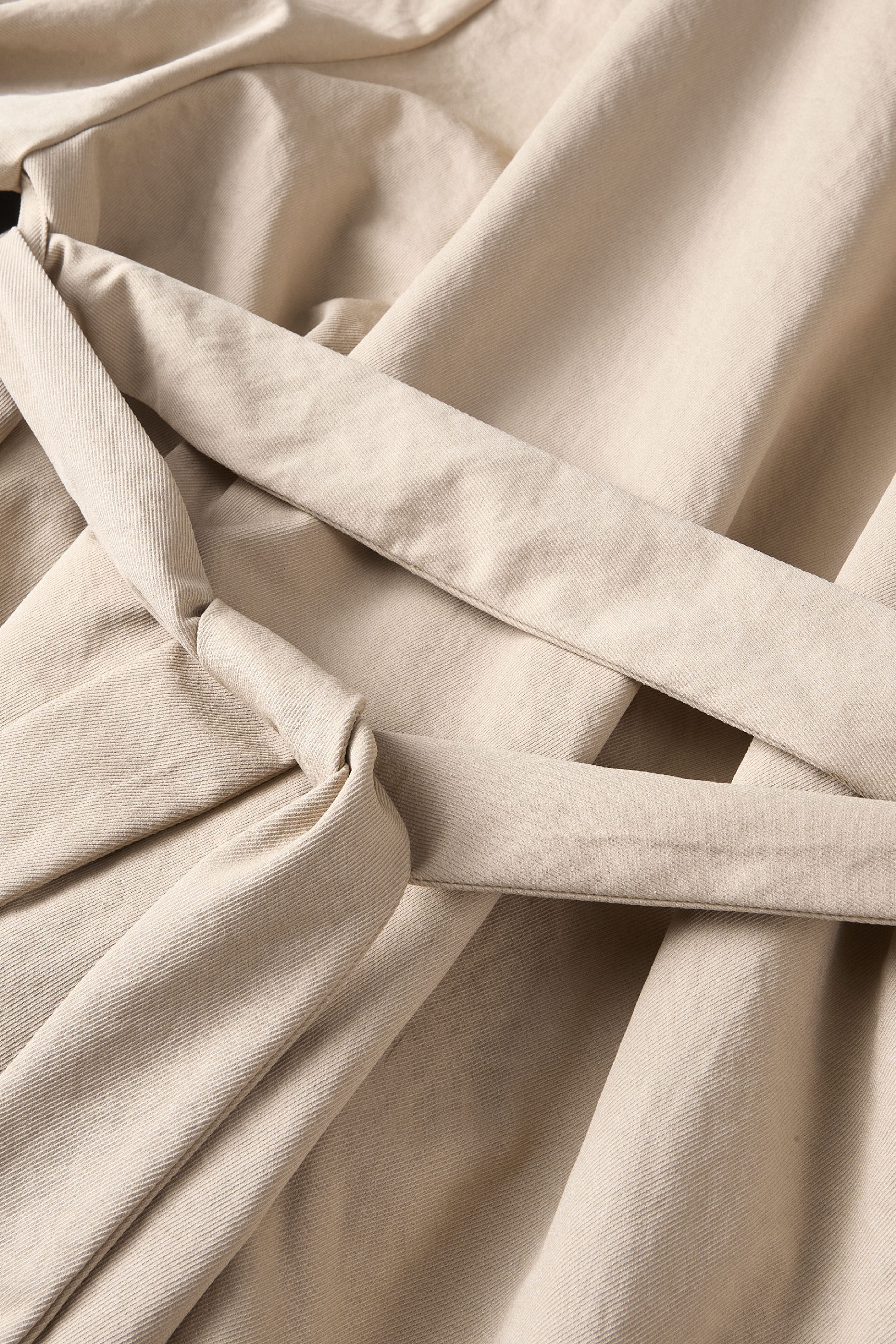 Mid-Length Waist-Cinched Trench Coat