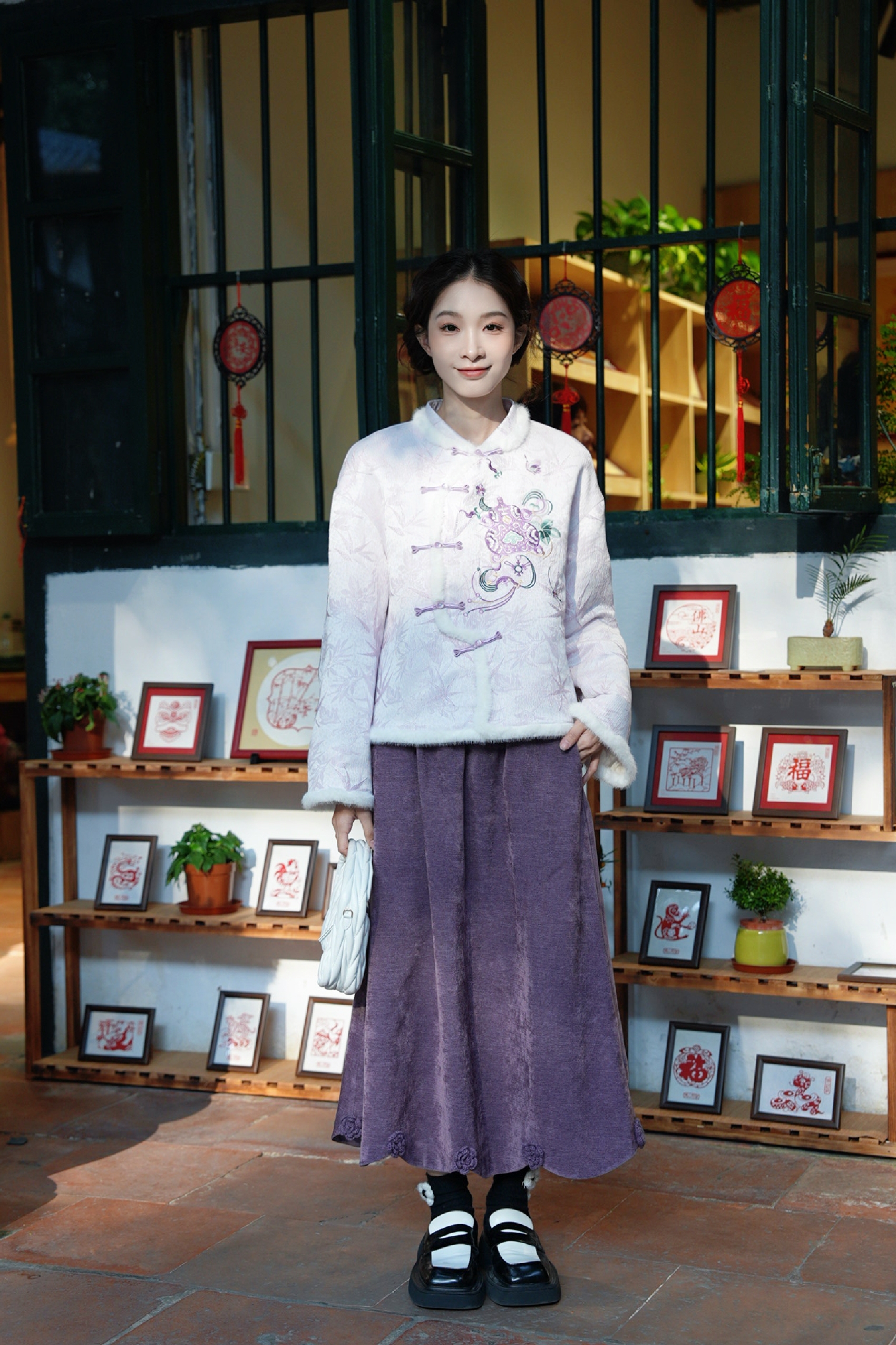 새로운 중국풍 자수 재킷
