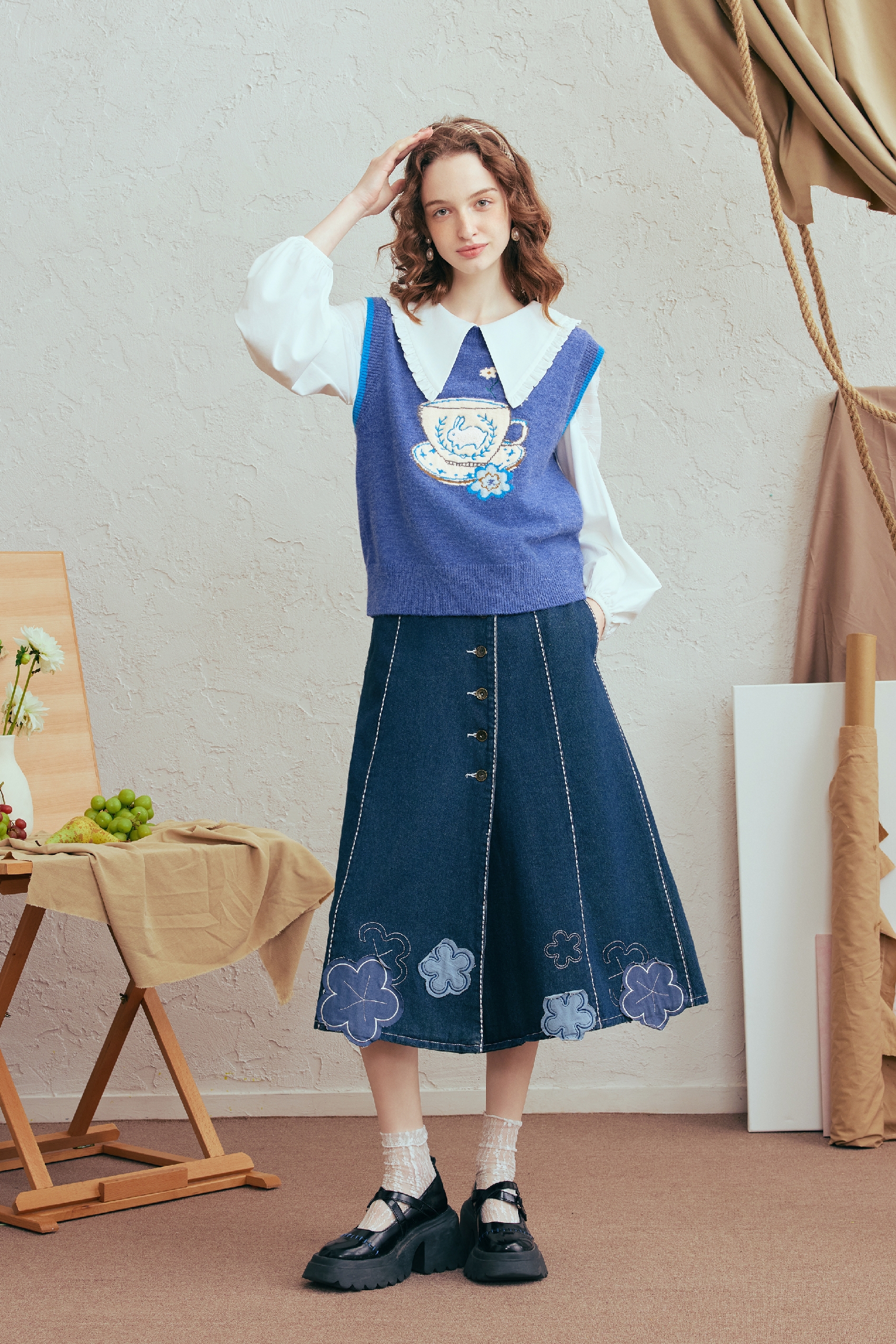 Designer Short Knit Vest