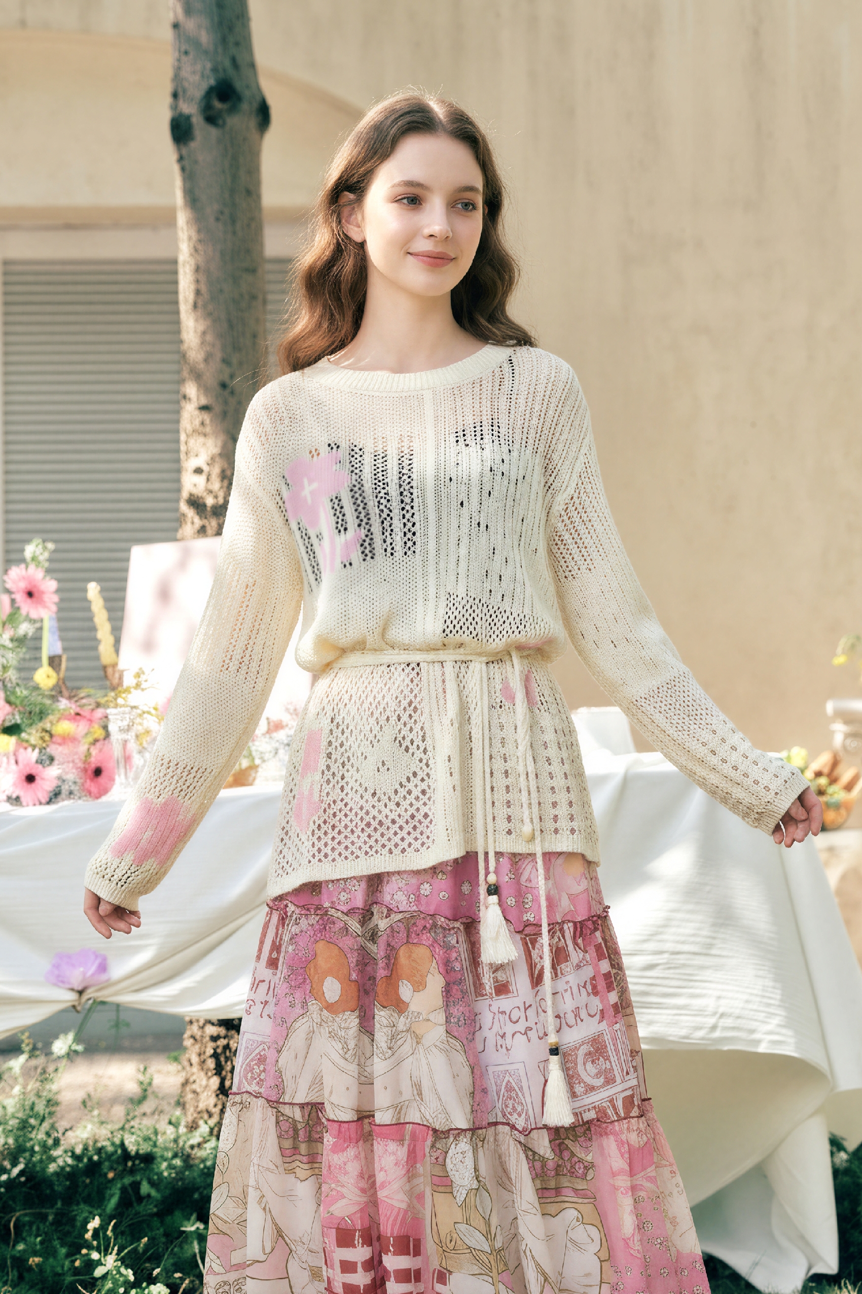 Apricot Knit Top