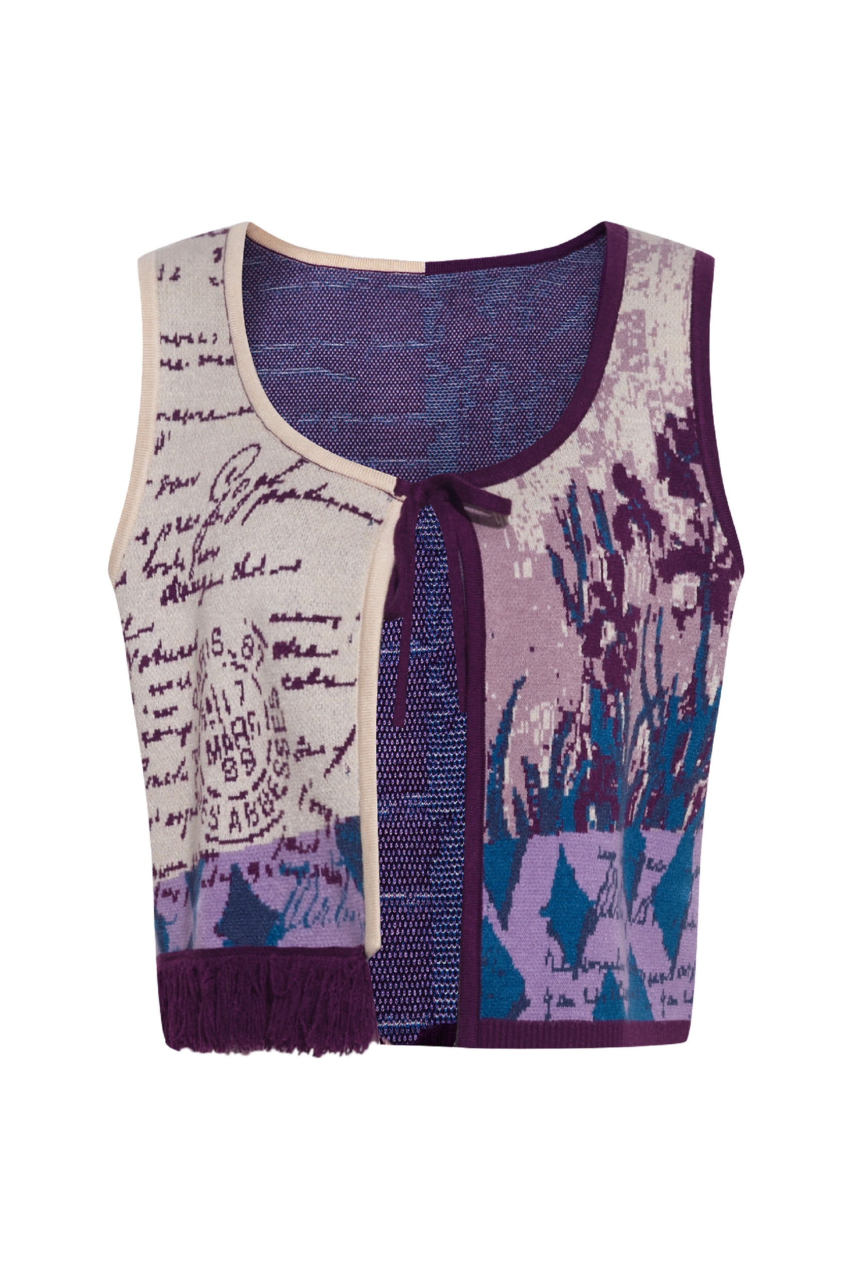 French Oil Painting Knit Cardigan