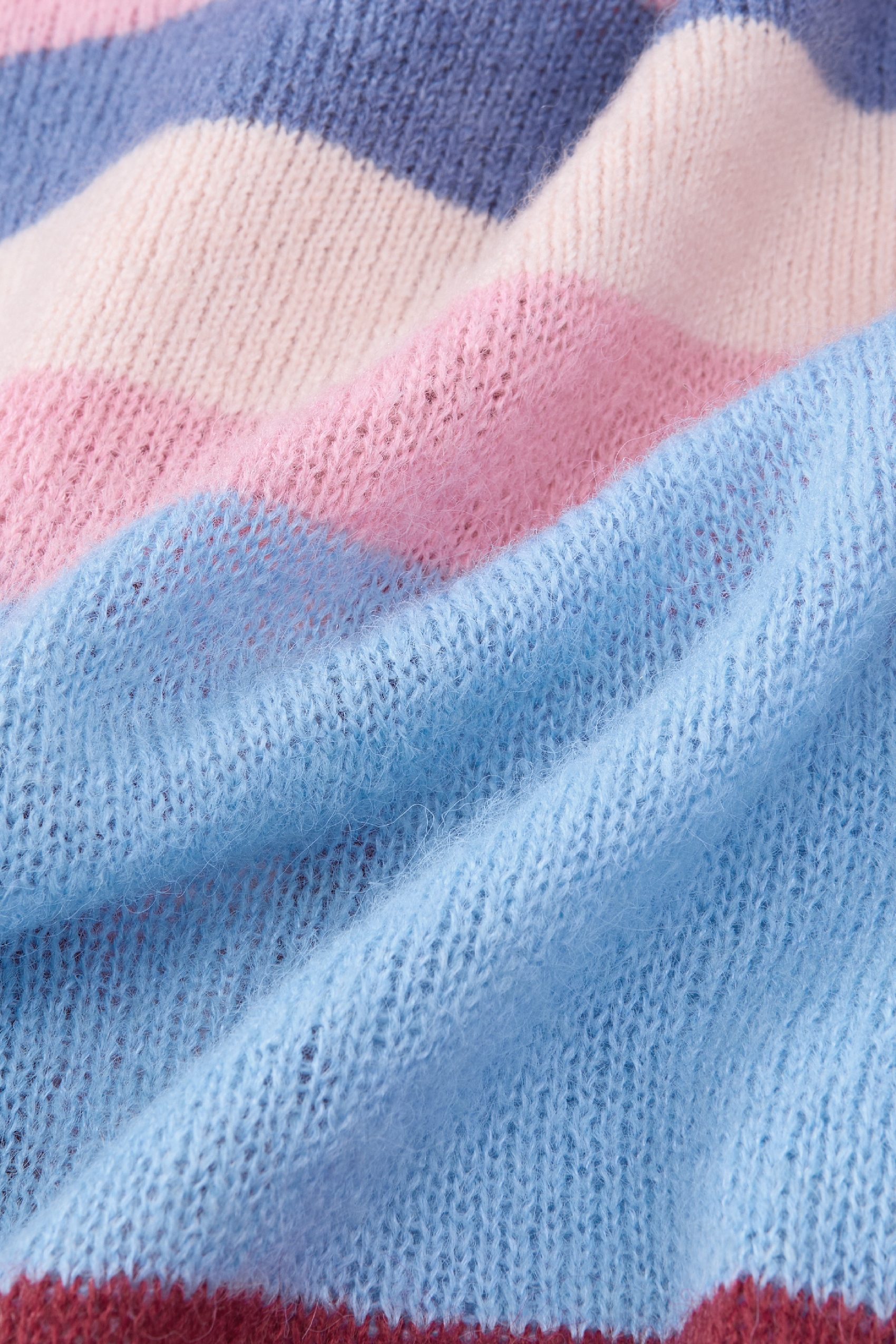 Colorblock Floral Knit Sweater