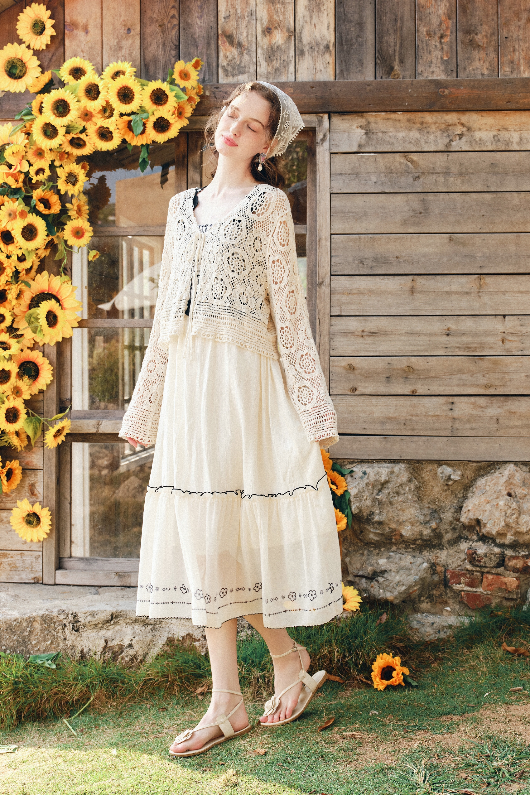 French-Style Apricot Knit Top